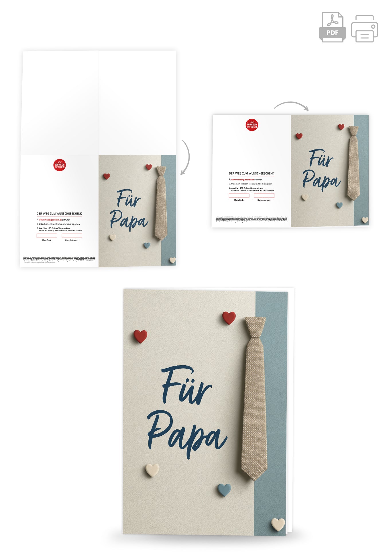 Für Papa - Krawatte und Herzen PDF