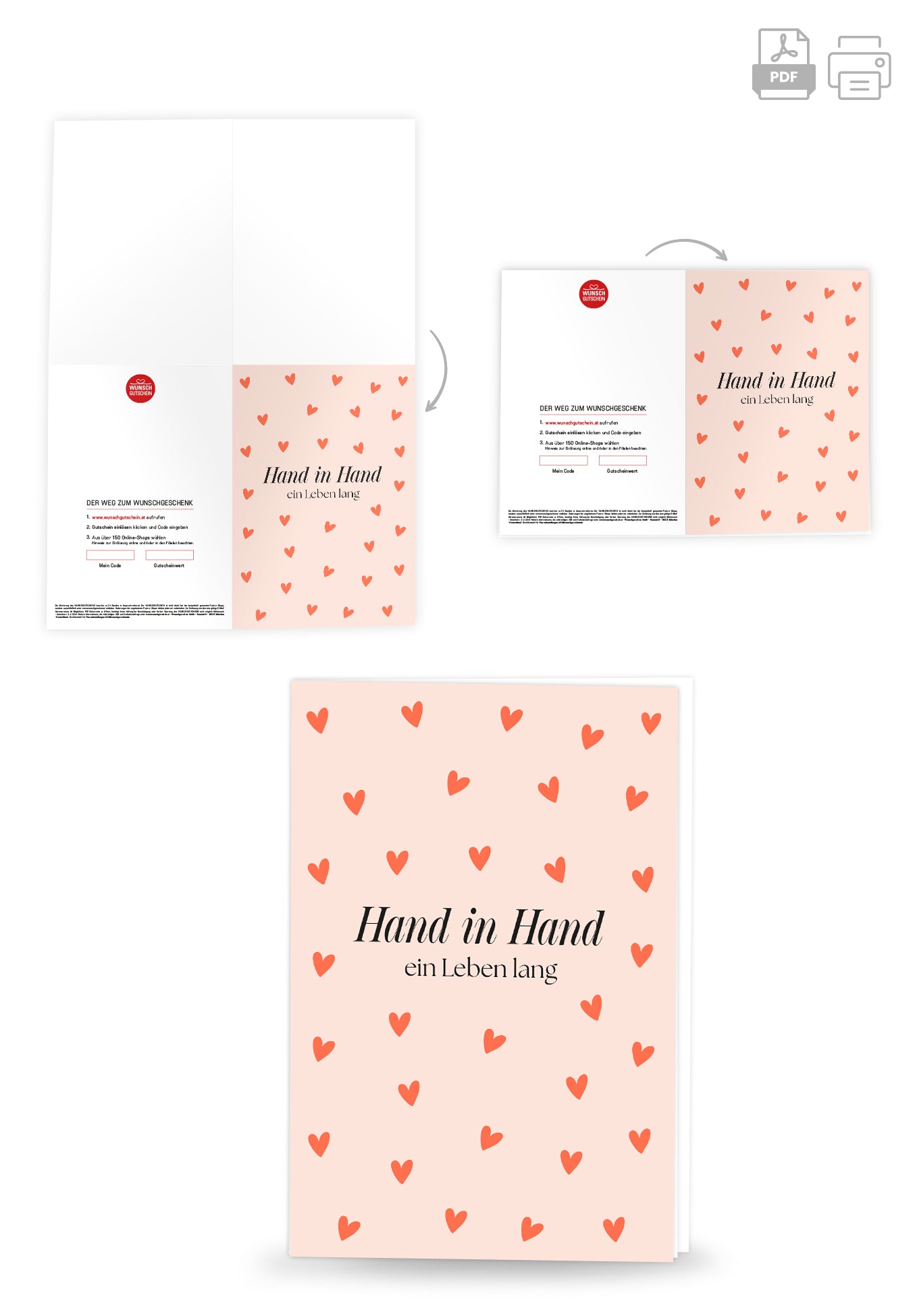 Hand in Hand ein Leben lang - Herzchen PDF