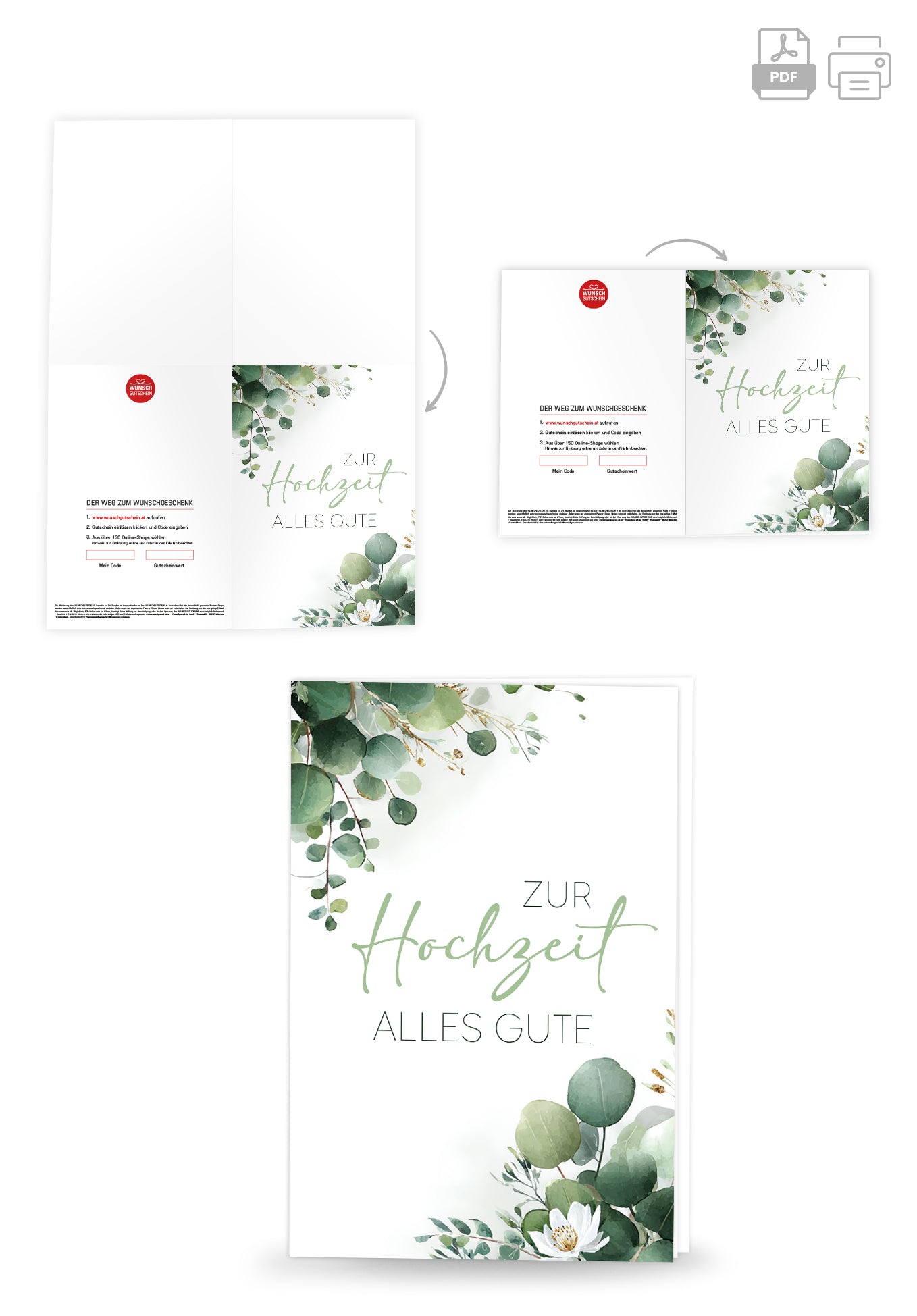 Zur Hochzeit alles Gute - Eukalyptus
