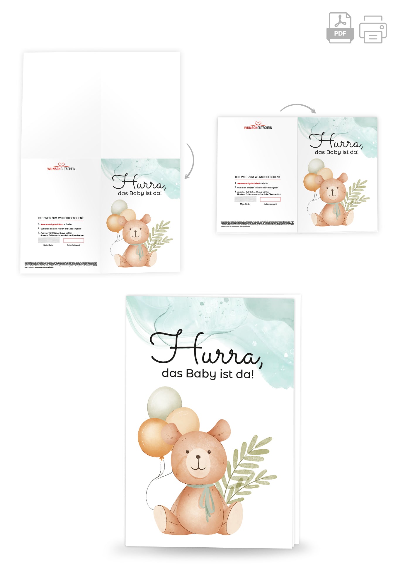Hurra Baby da - Bär Ballons PDF