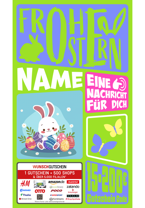 Digital - Frohe Ostern - Hase