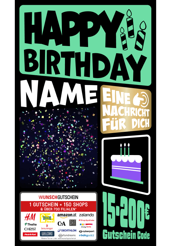 Digital - Happy Birthday - Kerze