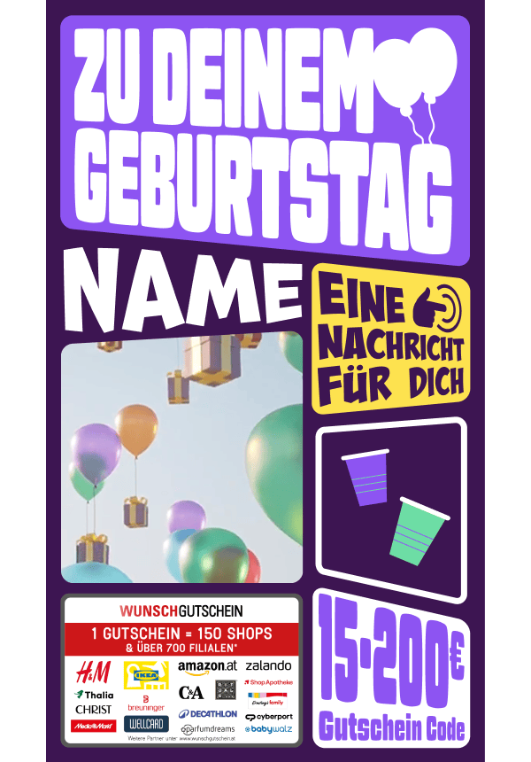 Digital - Zu deinem Geburtstag - Ballon