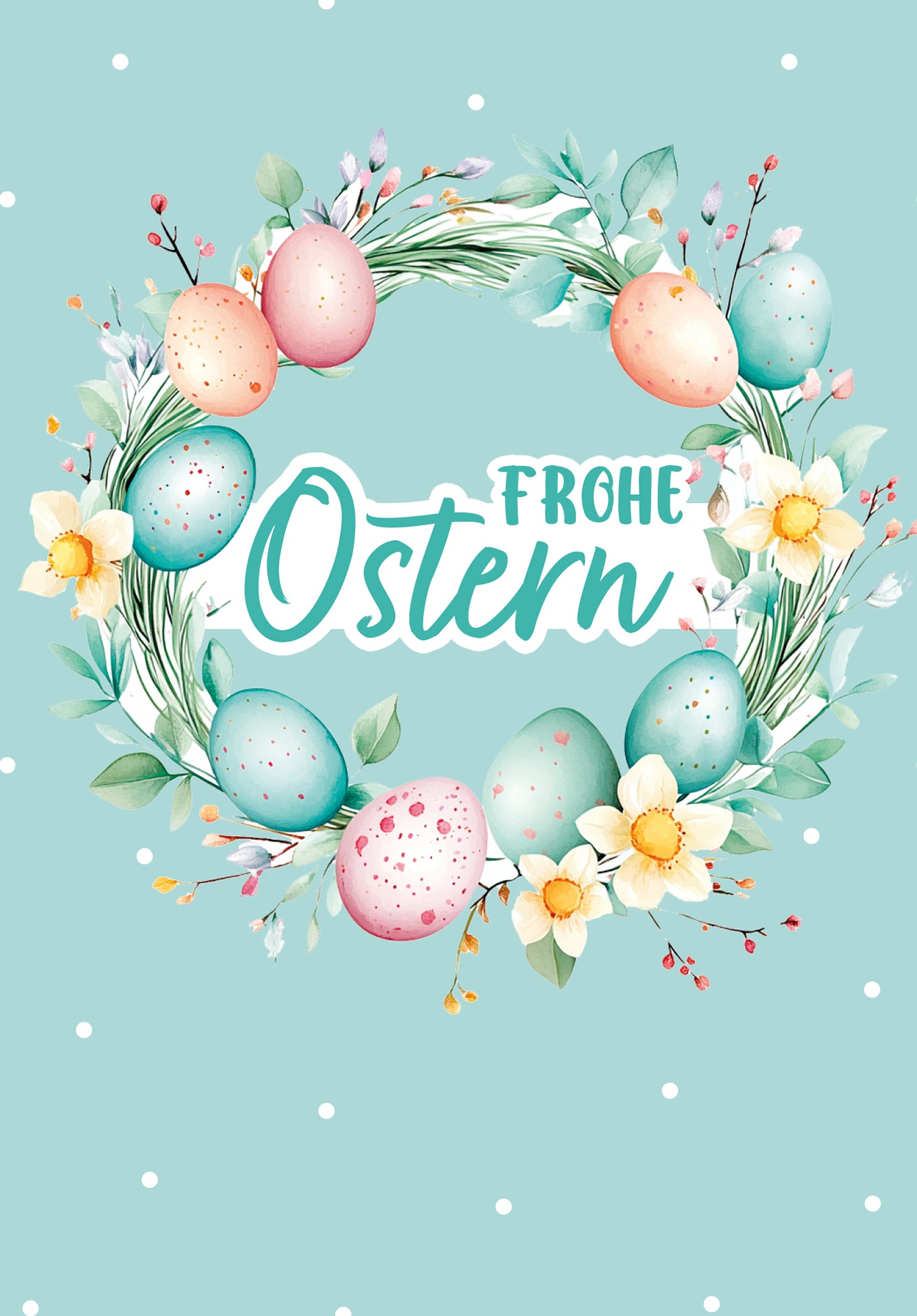 Frohe Ostern - Eierkranz