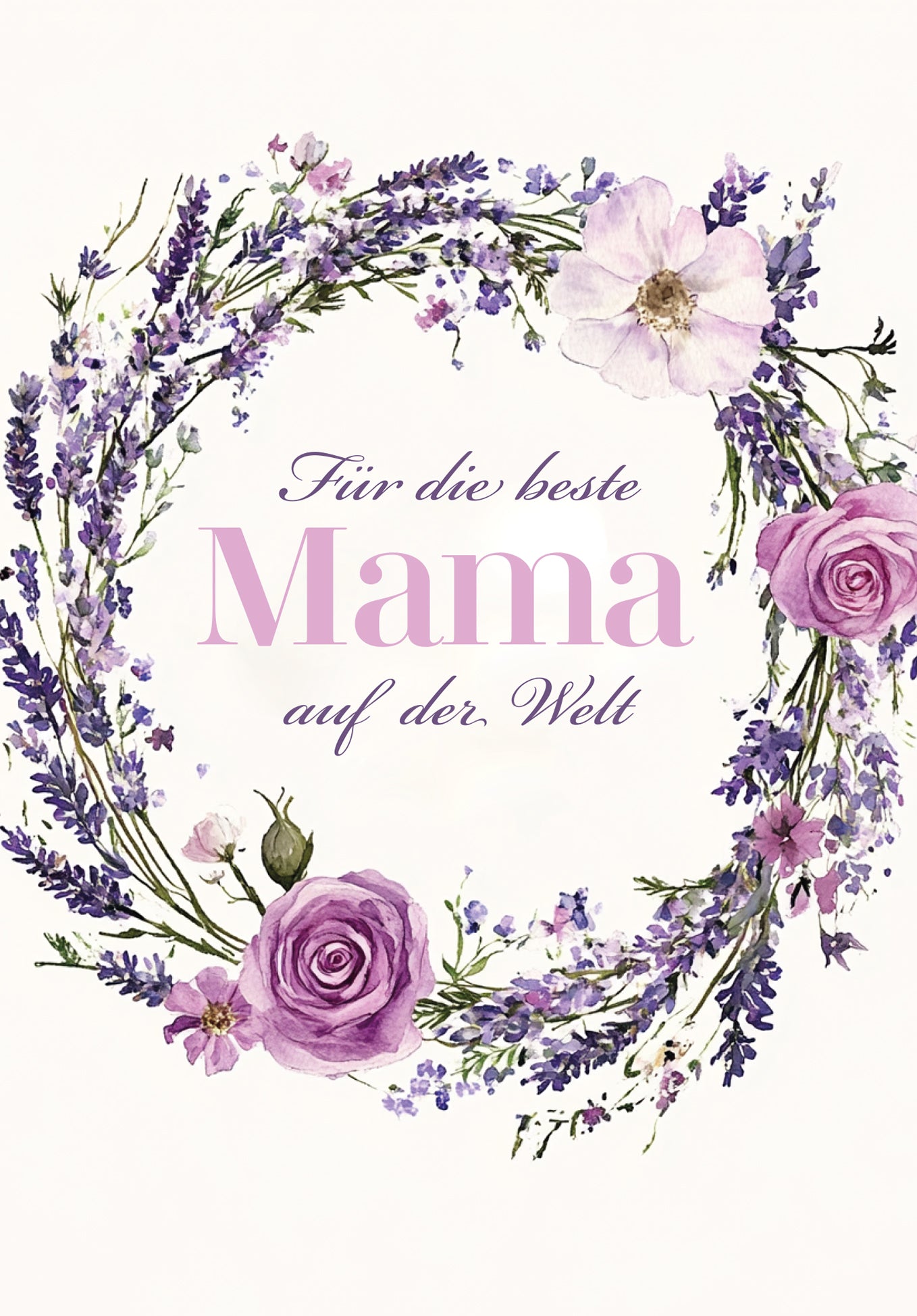 Für die beste Mama - Blumenkranz Lila