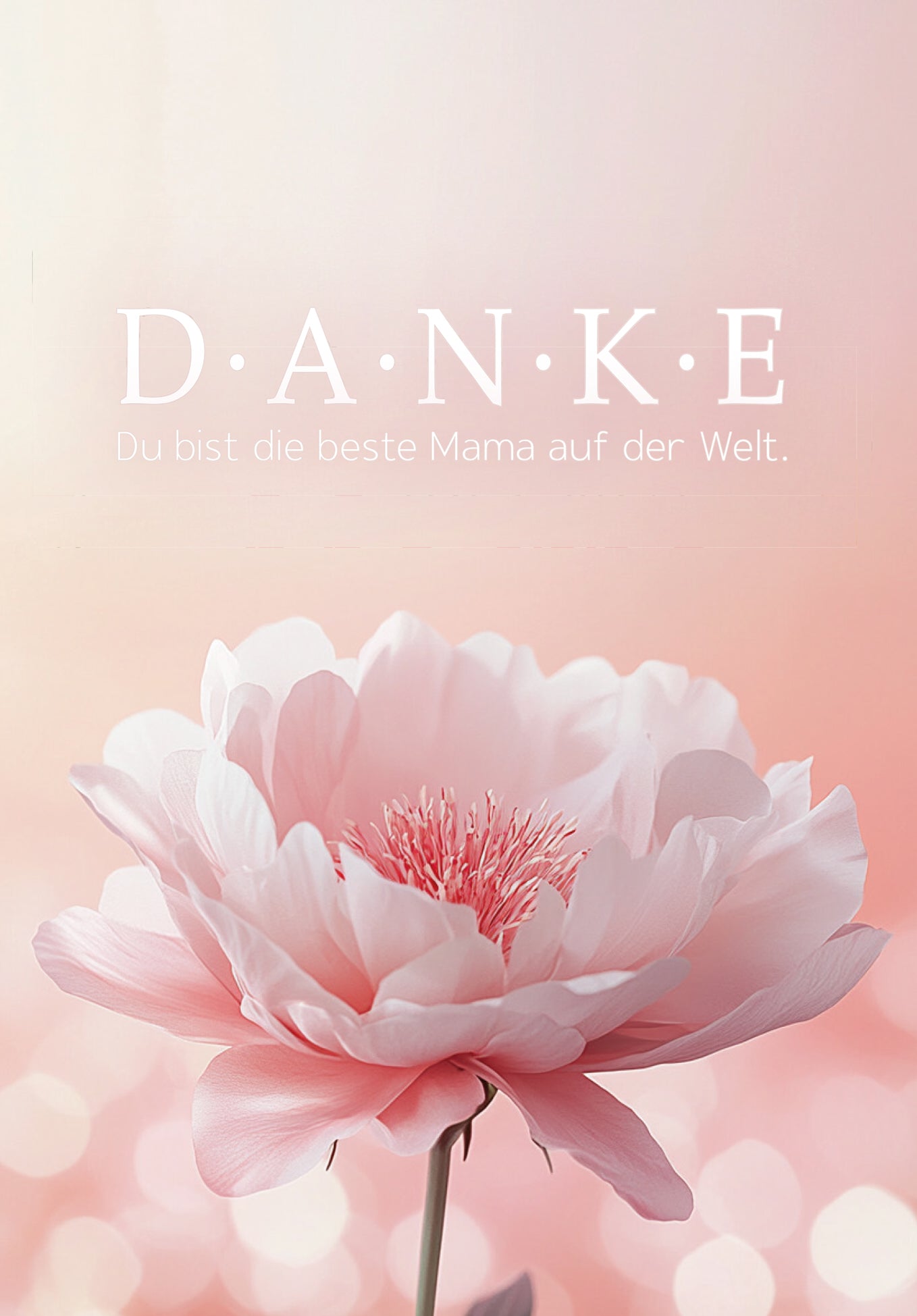 Danke Mama - Blume Rosa (Gutscheinwert)