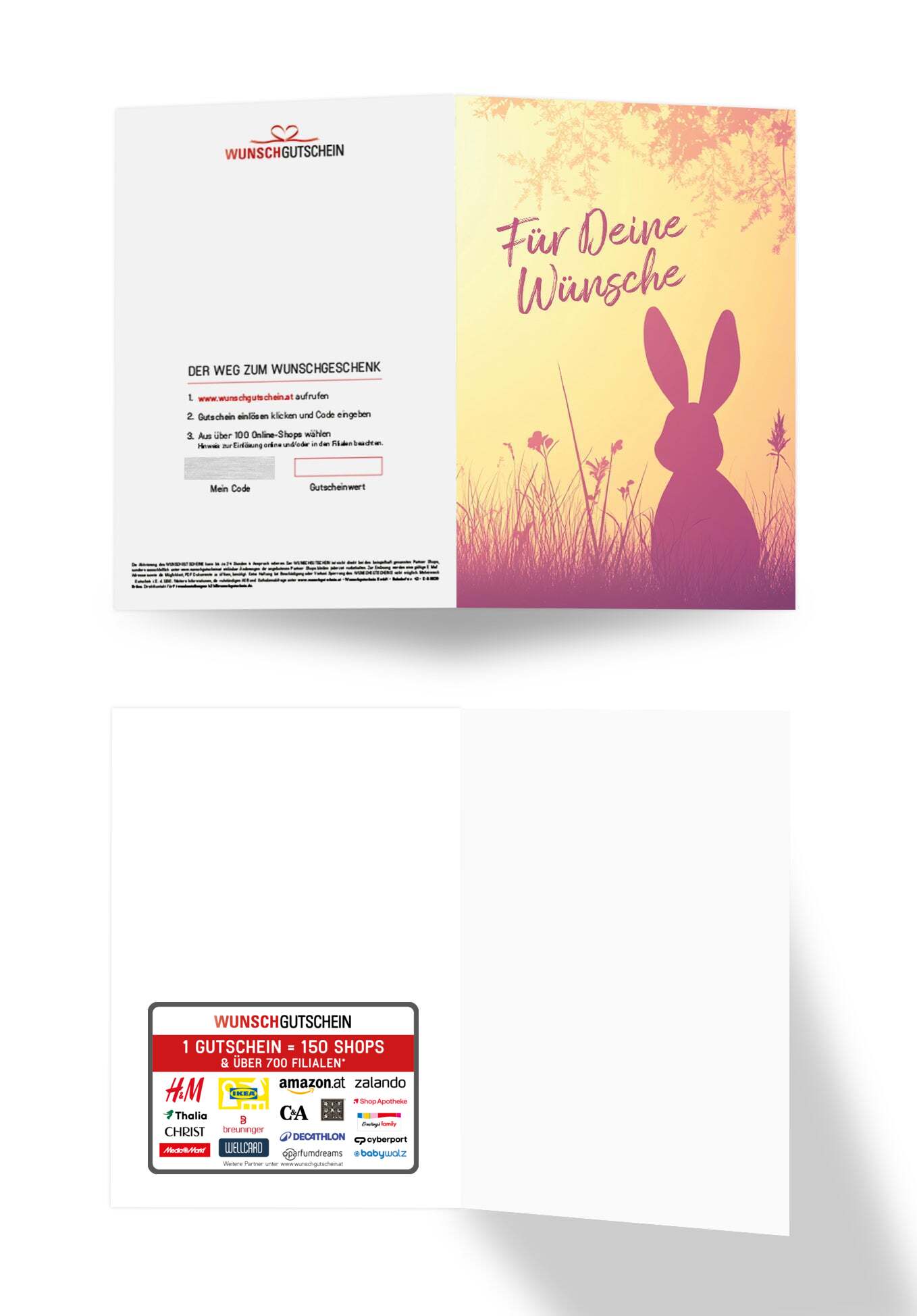 Für Deine Wünsche - Hase Silhouette