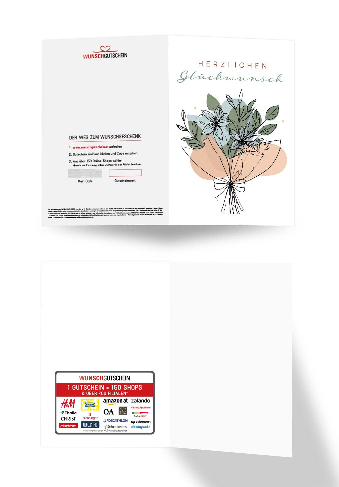 Herzlichen Glückwunsch - Blumenstrauß