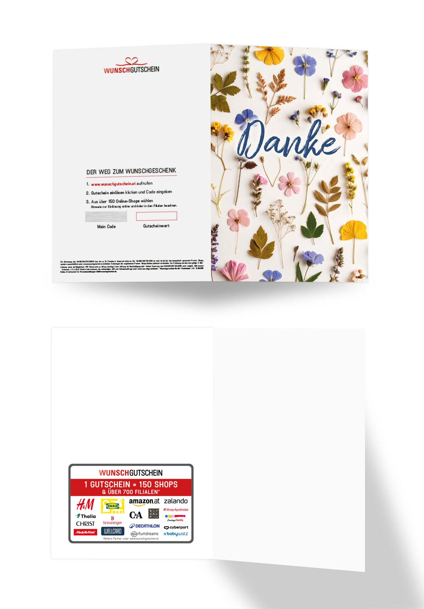 Danke - Trockenblumen Bunt (Gutscheinwert)