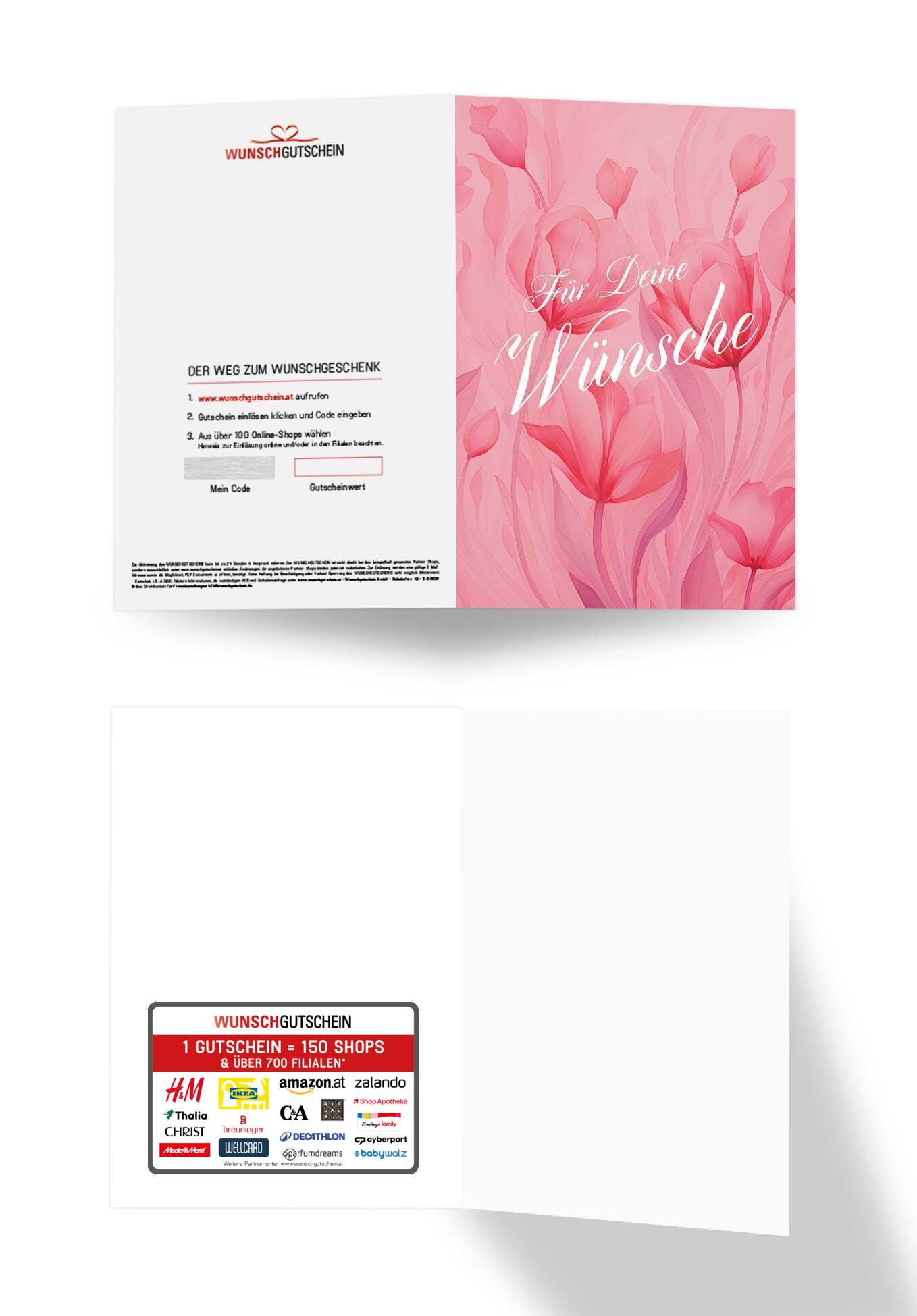 Für deine Wünsche - Pink Blumen