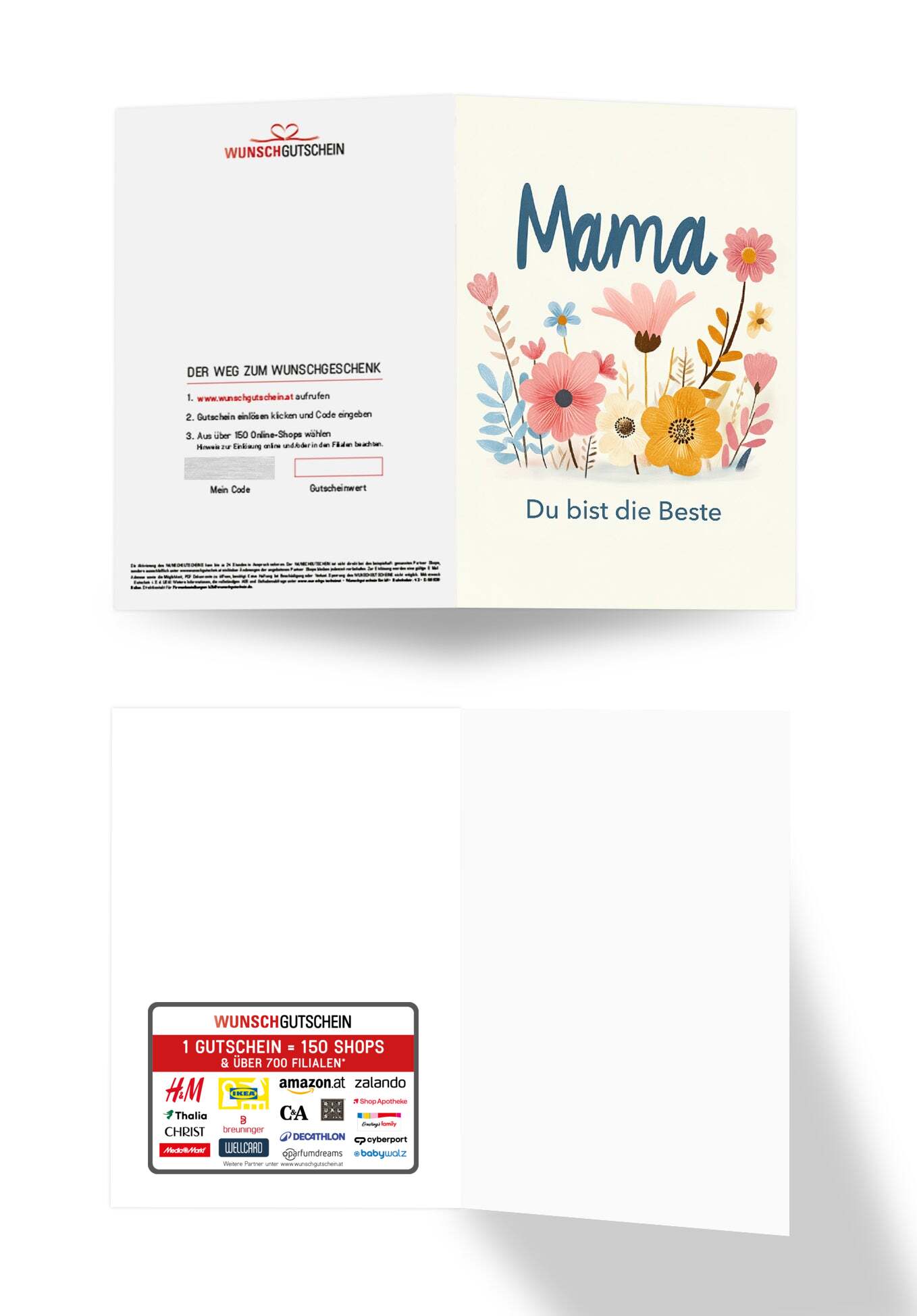 Mama du bist die Beste - Blumen Bunt