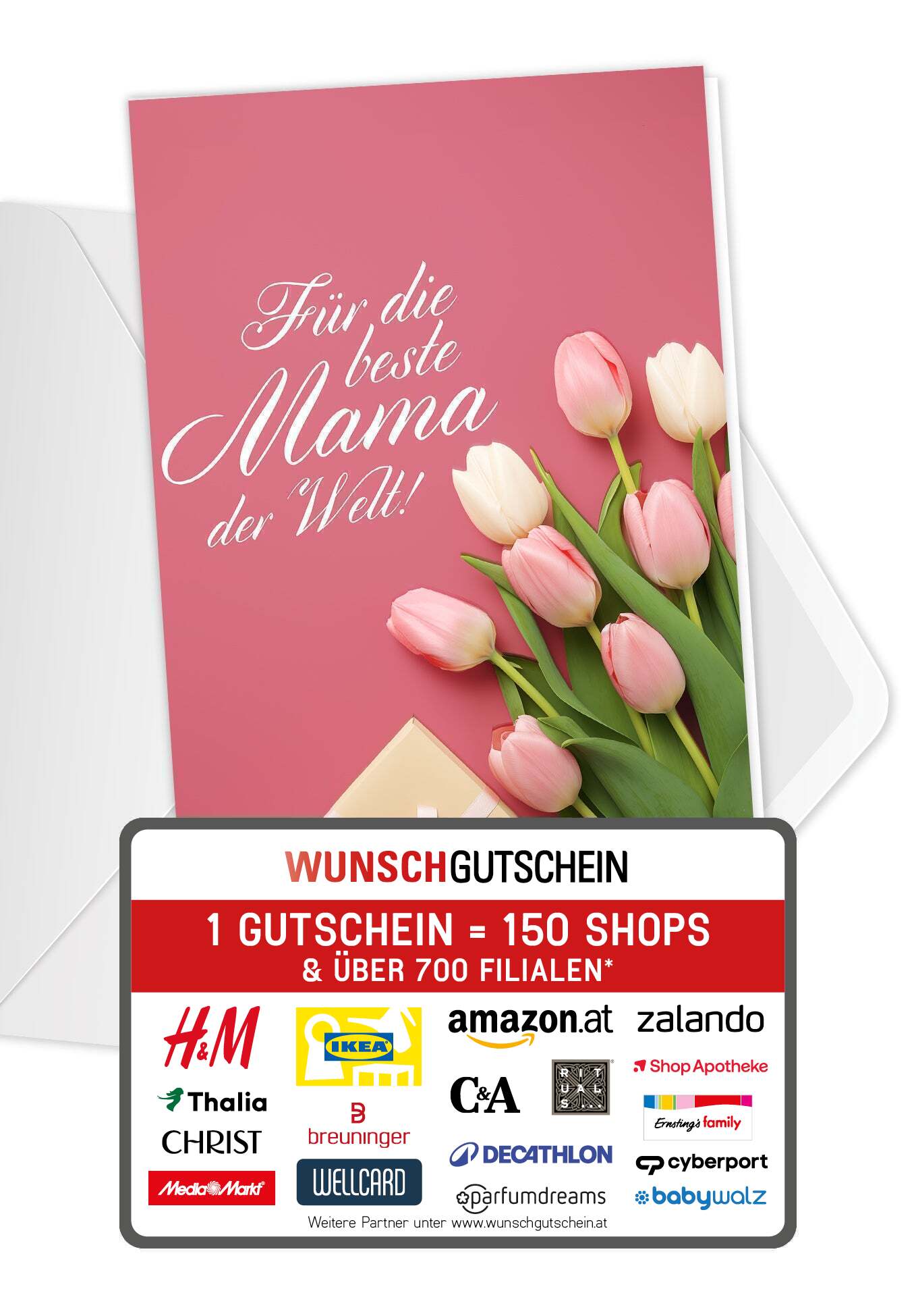 Für die beste Mama - Tulpen Geschenk (Gutscheinwert)