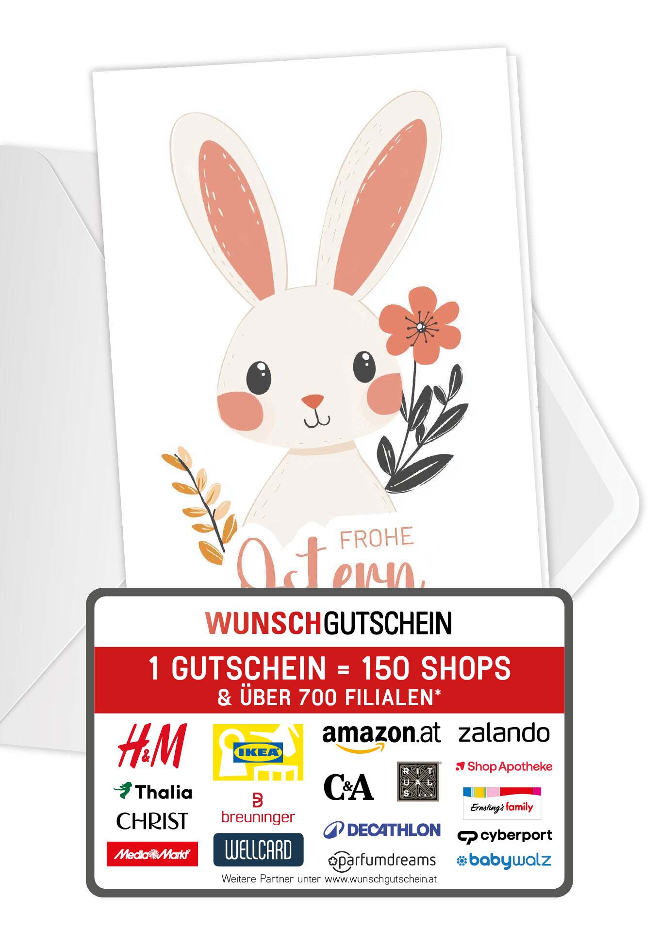 Frohe Ostern - Hase Weiß