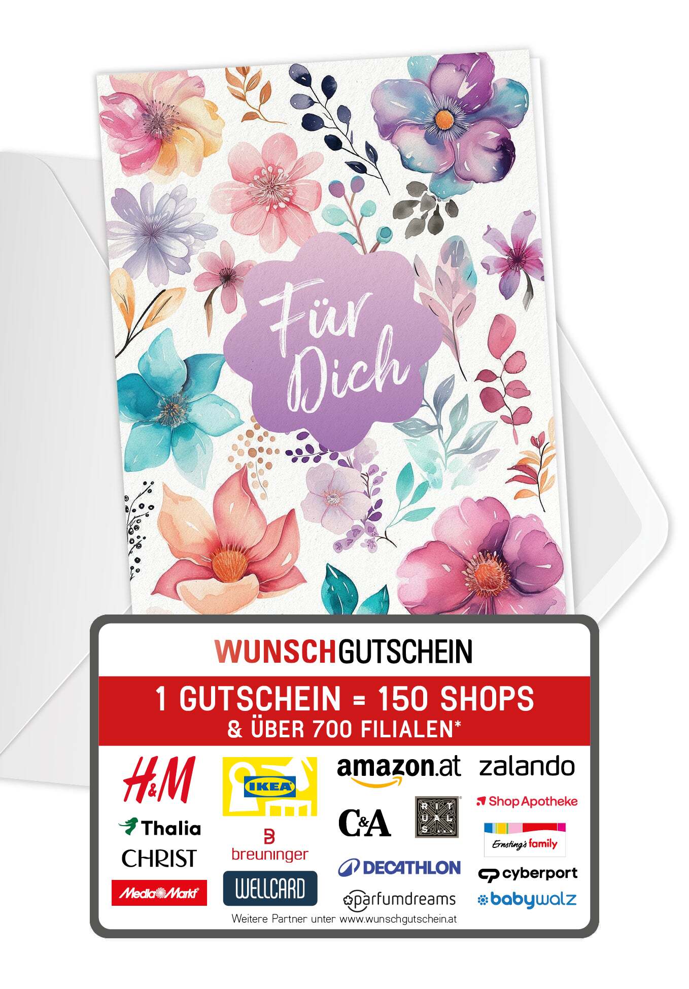 Für Dich - Blumen Aquarell