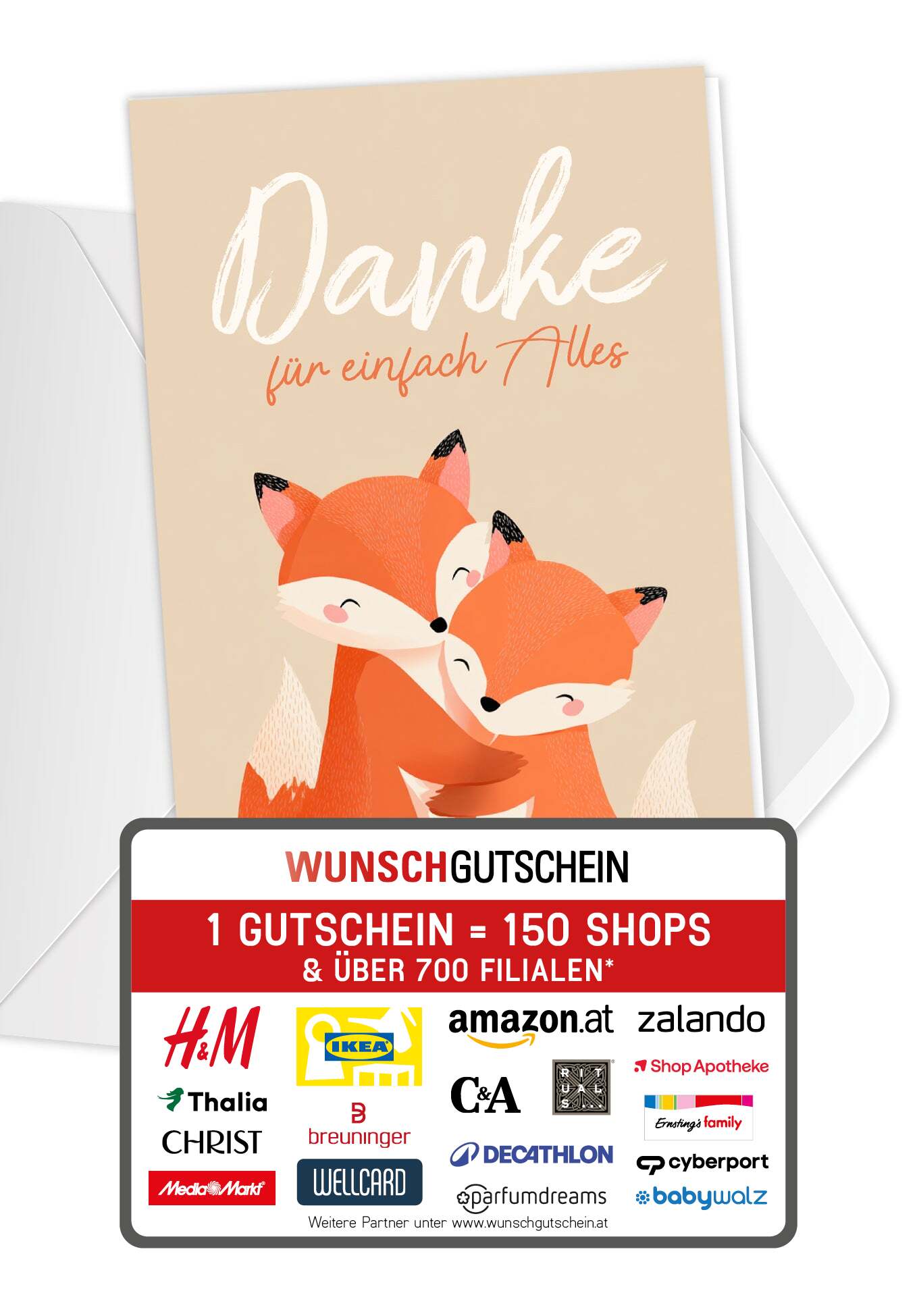 Danke für Alles - Füchse (Gutscheinwert)