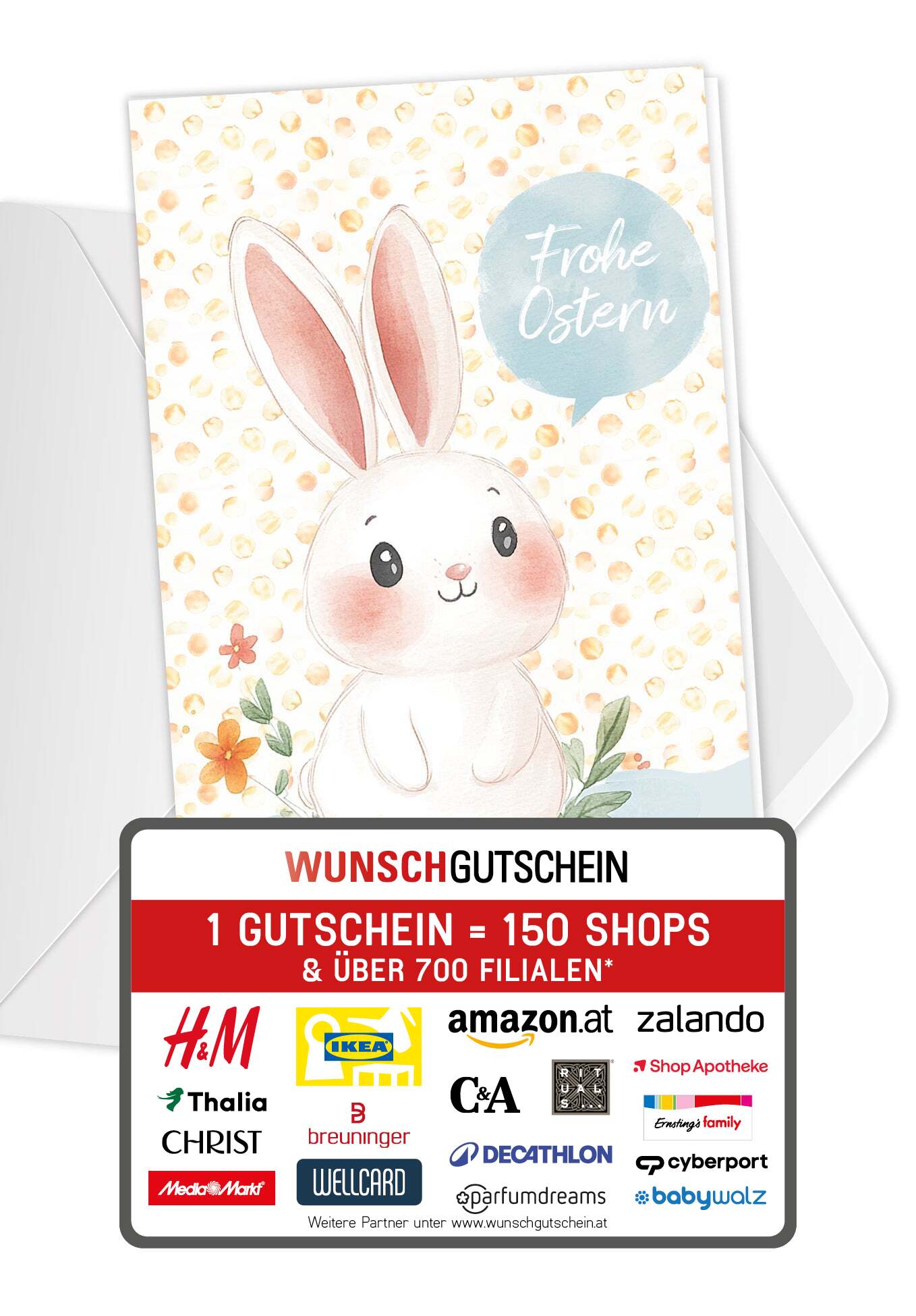 Frohe Ostern - Hase Sprechblase