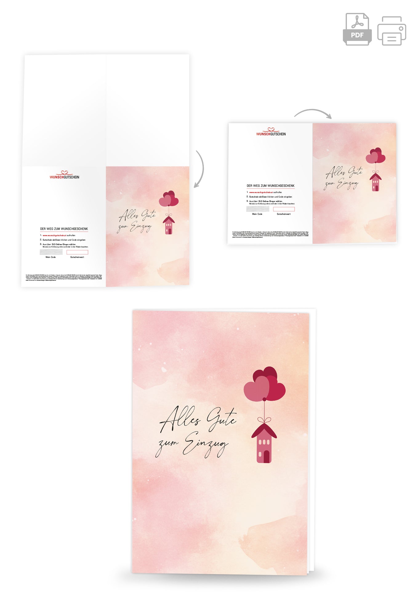 Alles Gute Einzug - Herz Haus