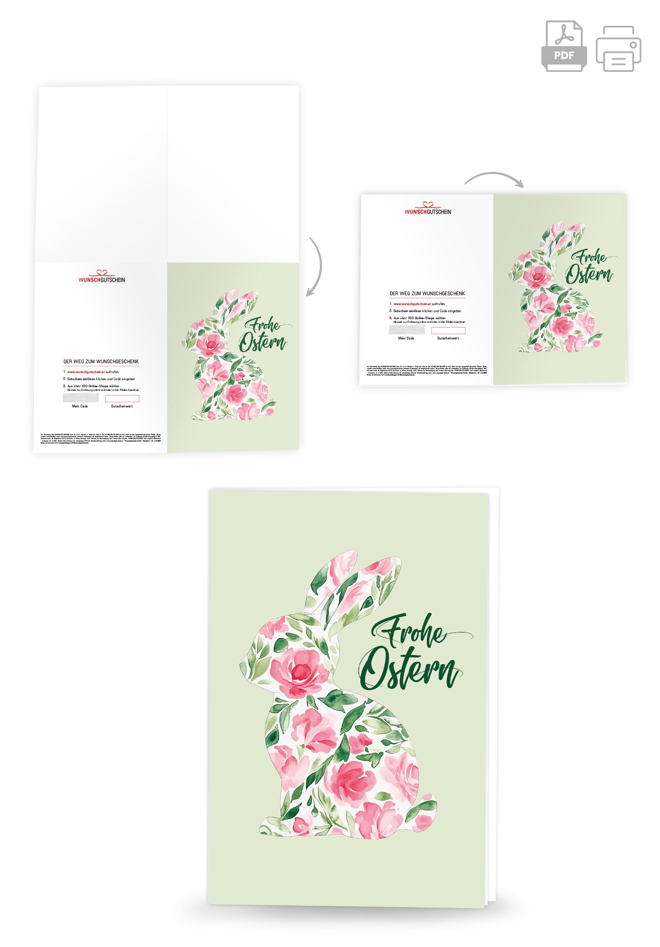 Frohe Ostern - Blumenhase