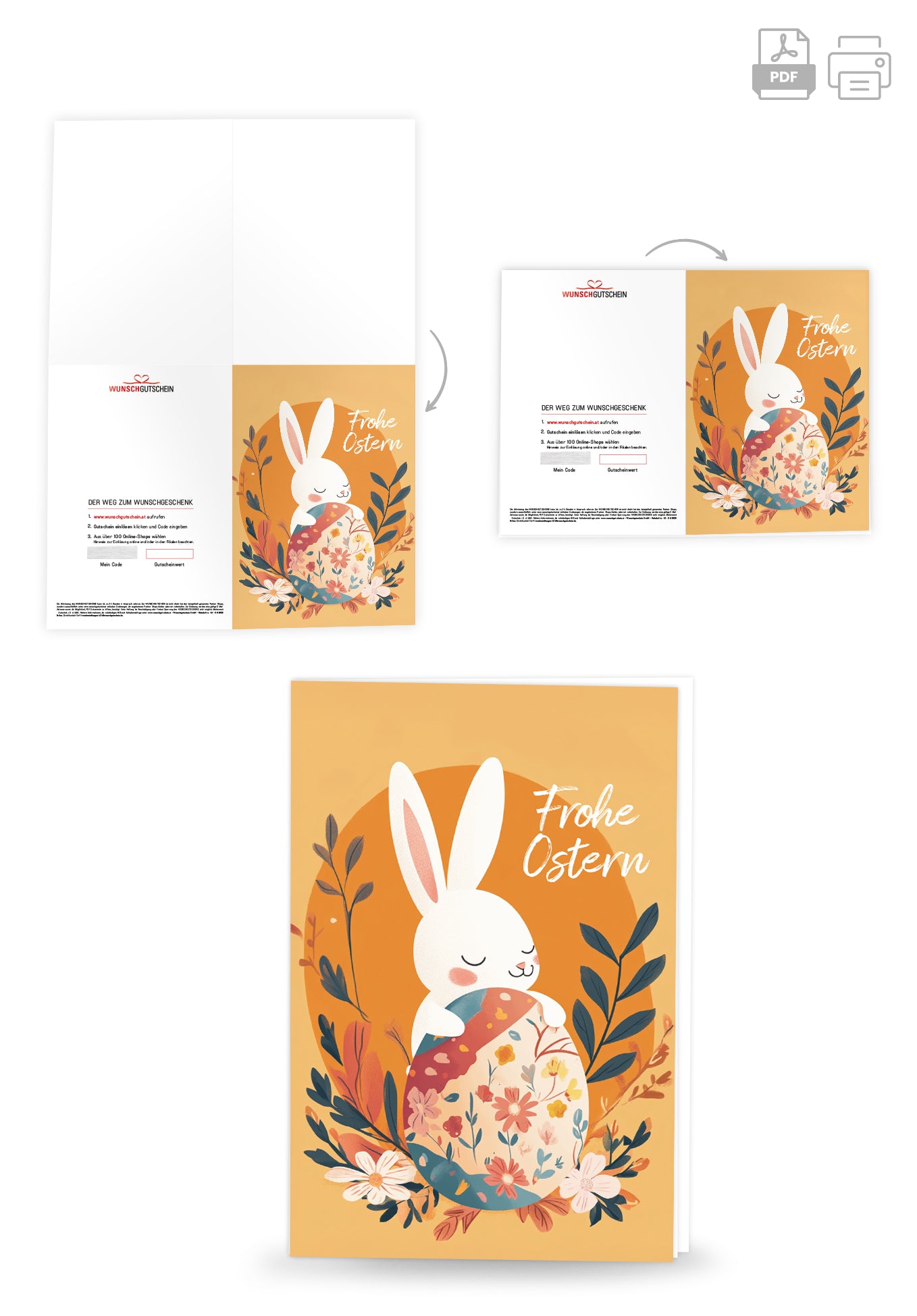 Frohe Ostern - Hase Orange