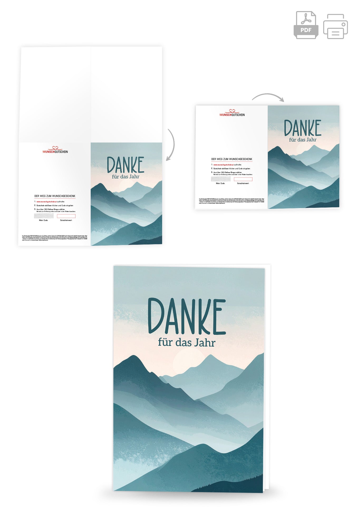 Danke für das Jahr - Berge