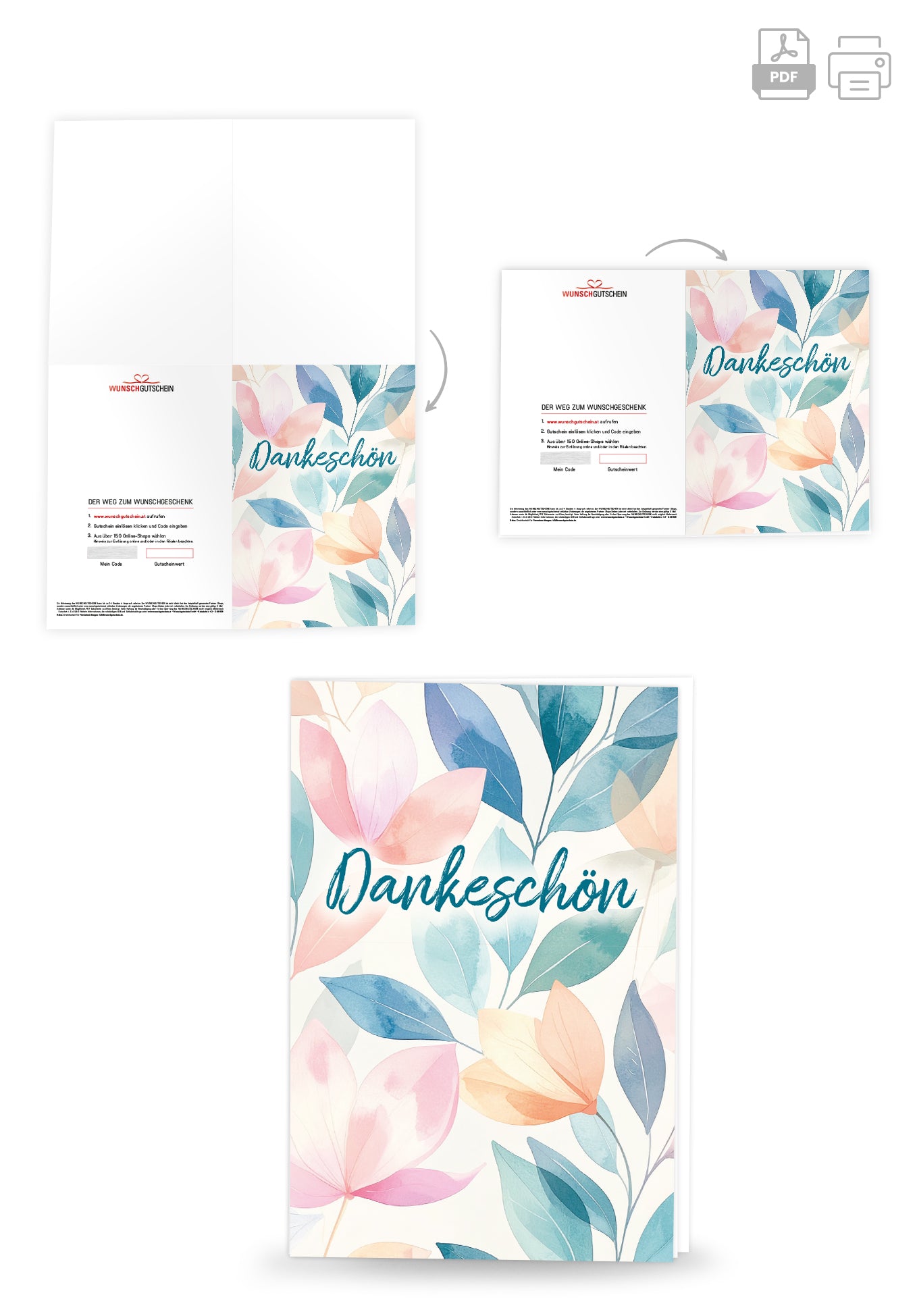 Dankeschön - Blätter Bunt (Gutscheinwert)