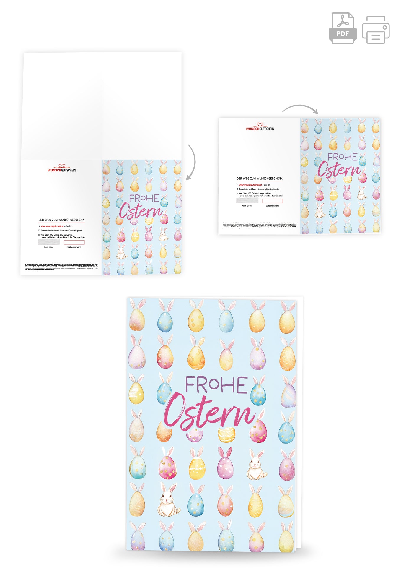 Frohe Ostern - Haseneier Muster