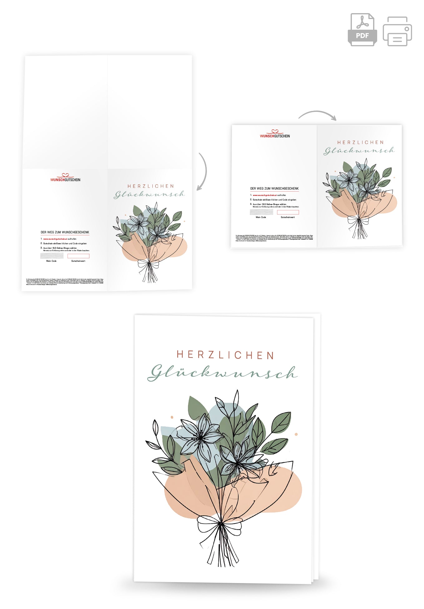 Herzlichen Glückwunsch - Blumenstrauß