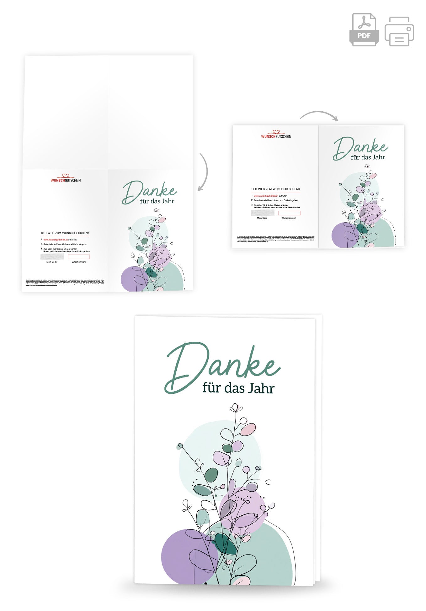 Danke für das Jahr - Lila Grün