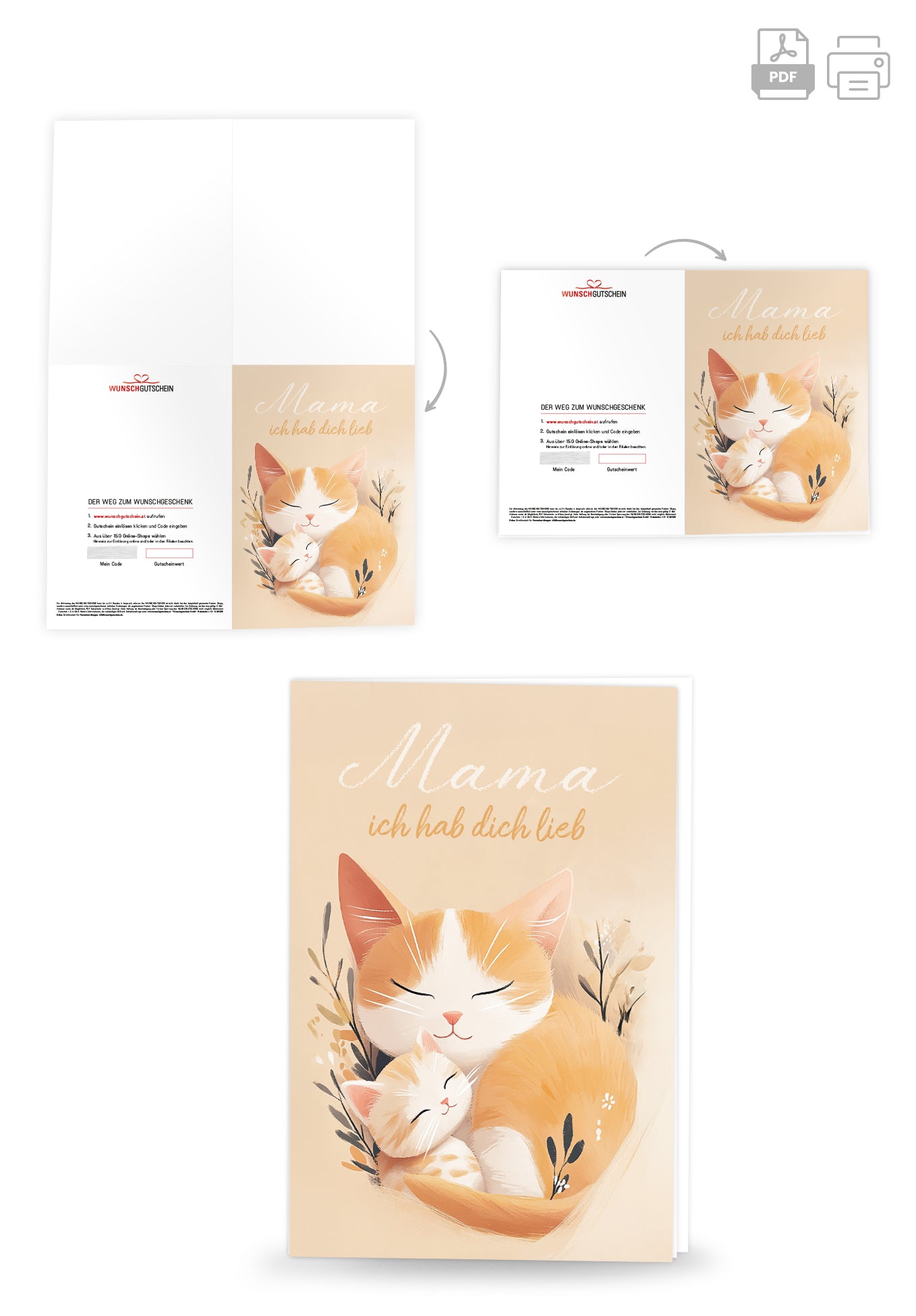 Mama hab dich lieb - Katzen Orange