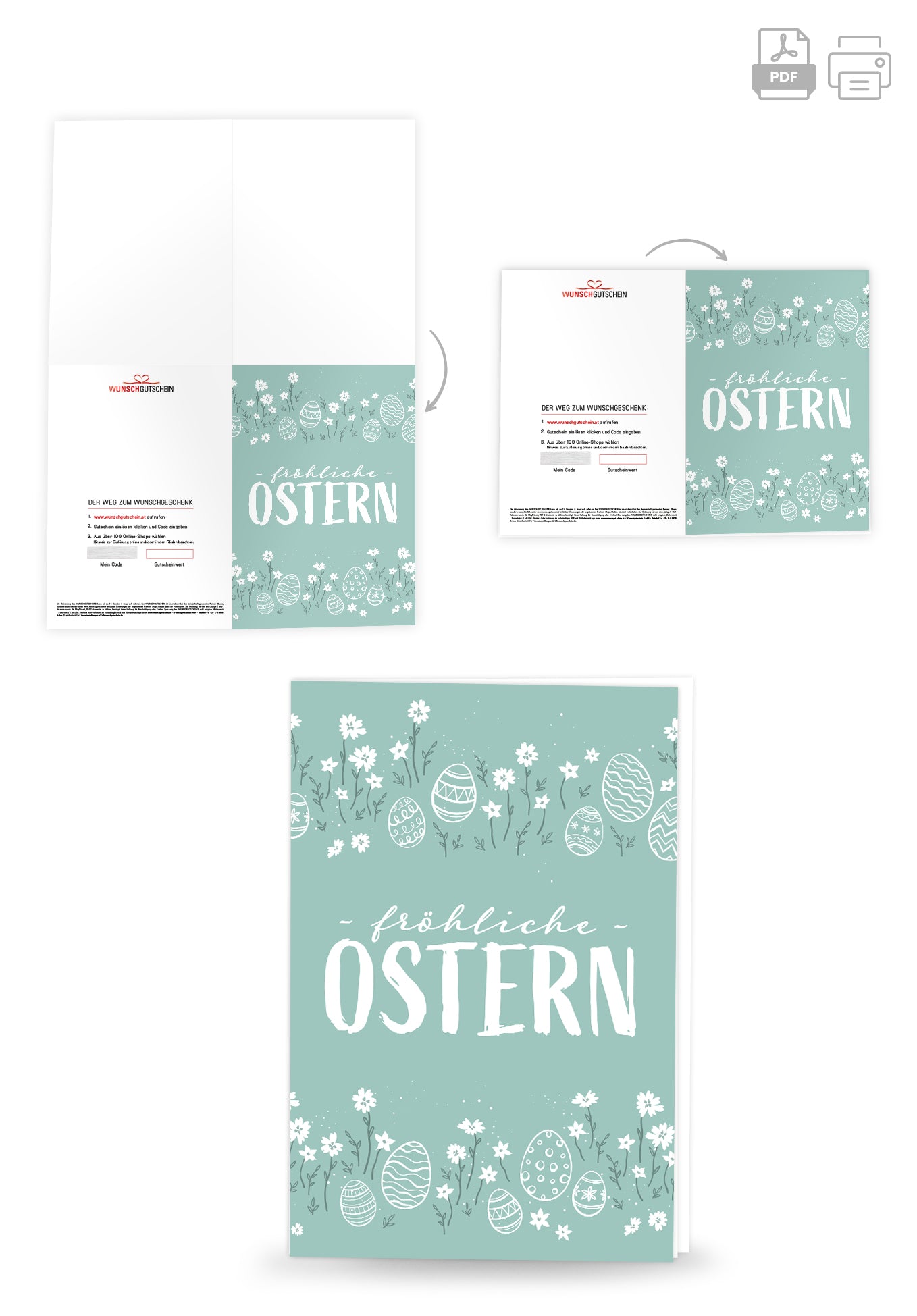 Fröhliche Ostern - Doodle Eier