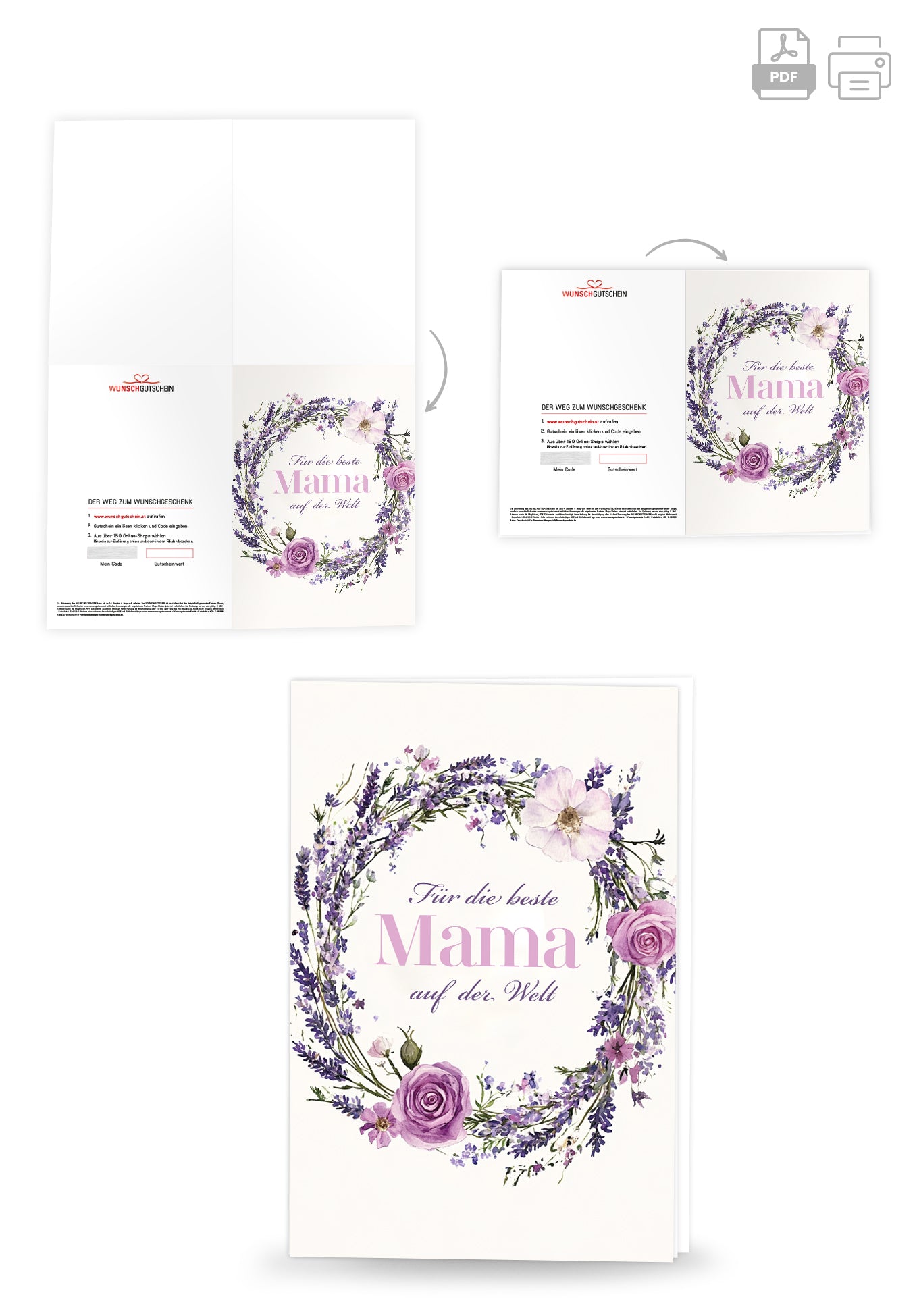 Für die beste Mama - Blumenkranz Lila