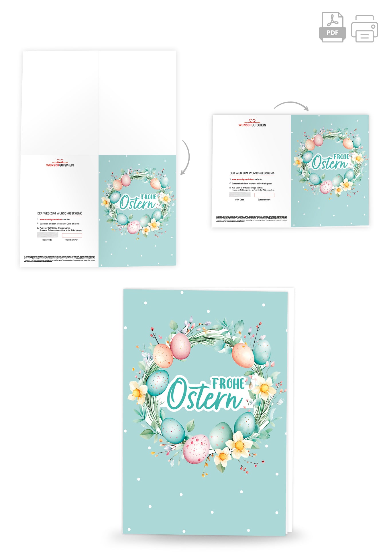 Frohe Ostern - Eierkranz