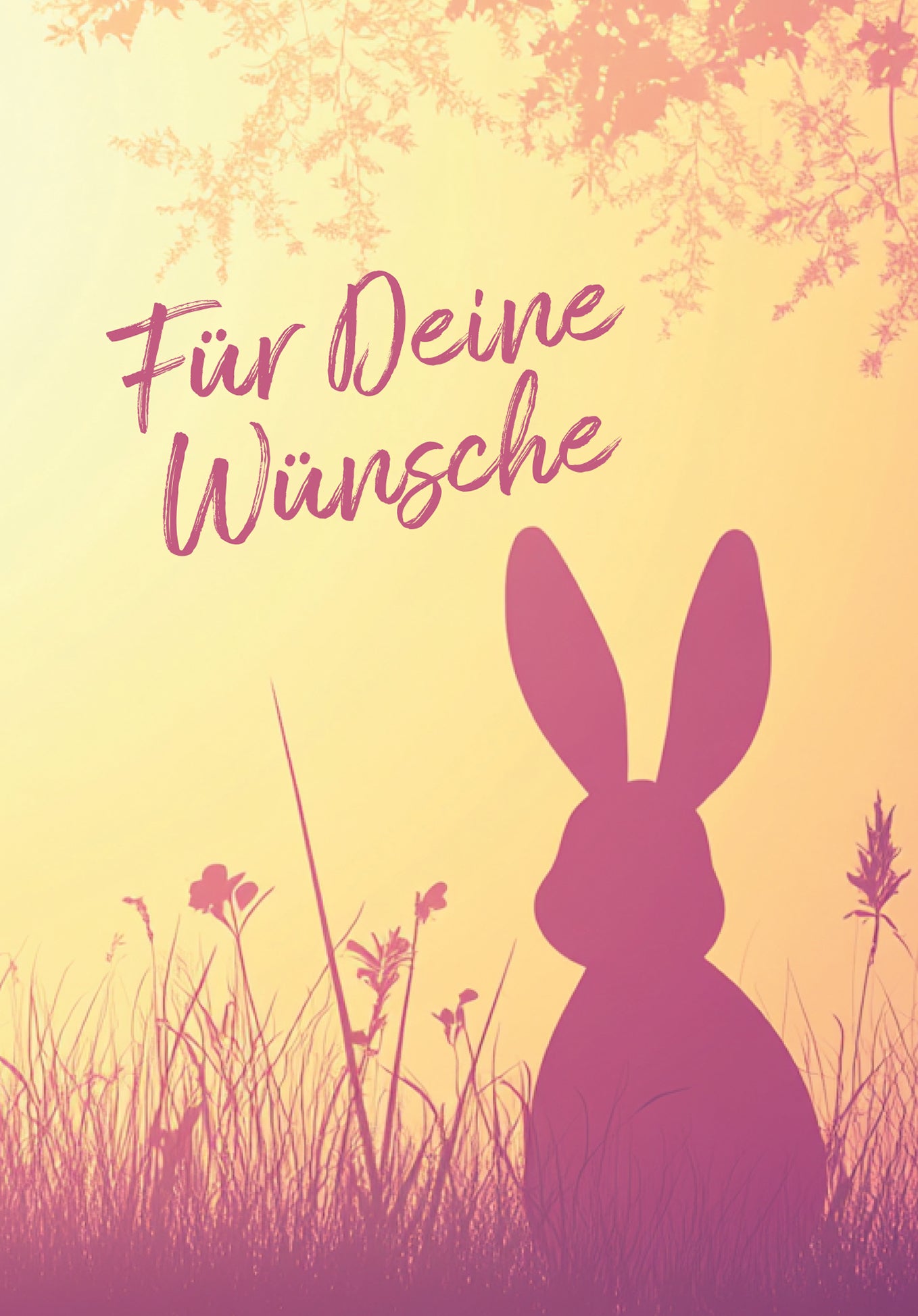 Für Deine Wünsche - Hase Silhouette (Gutscheinwert)