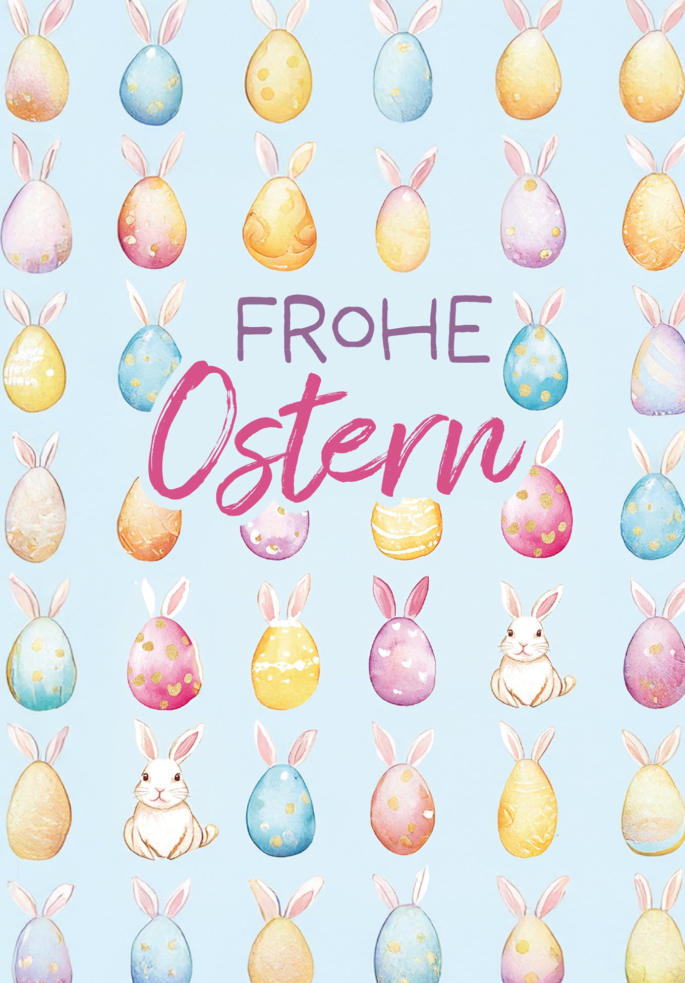 Frohe Ostern - Haseneier Muster