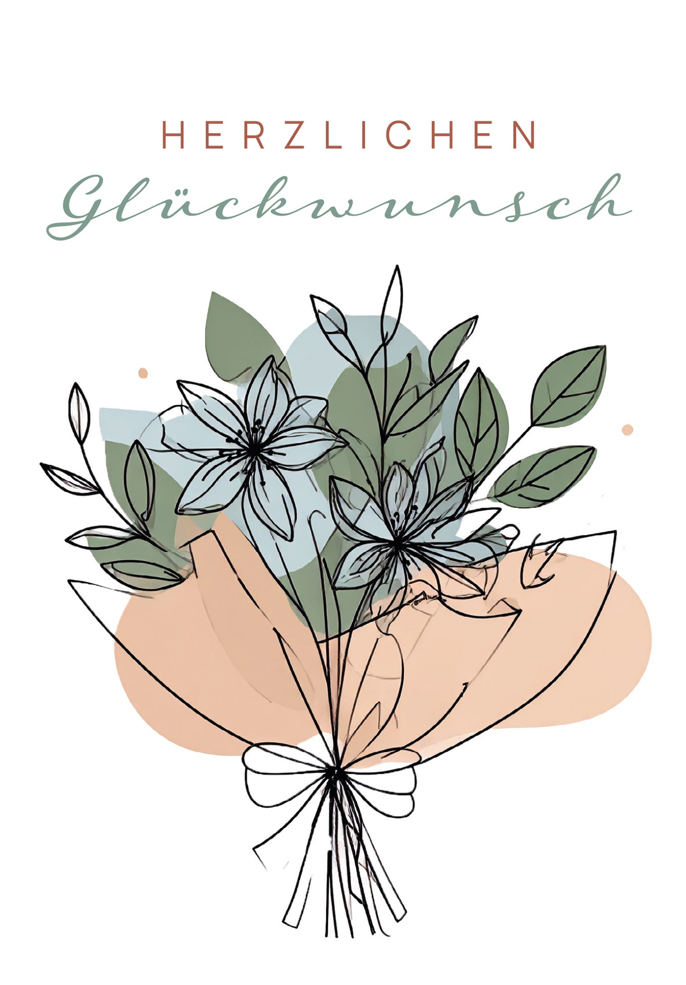 Herzlichen Glückwunsch - Blumenstrauß