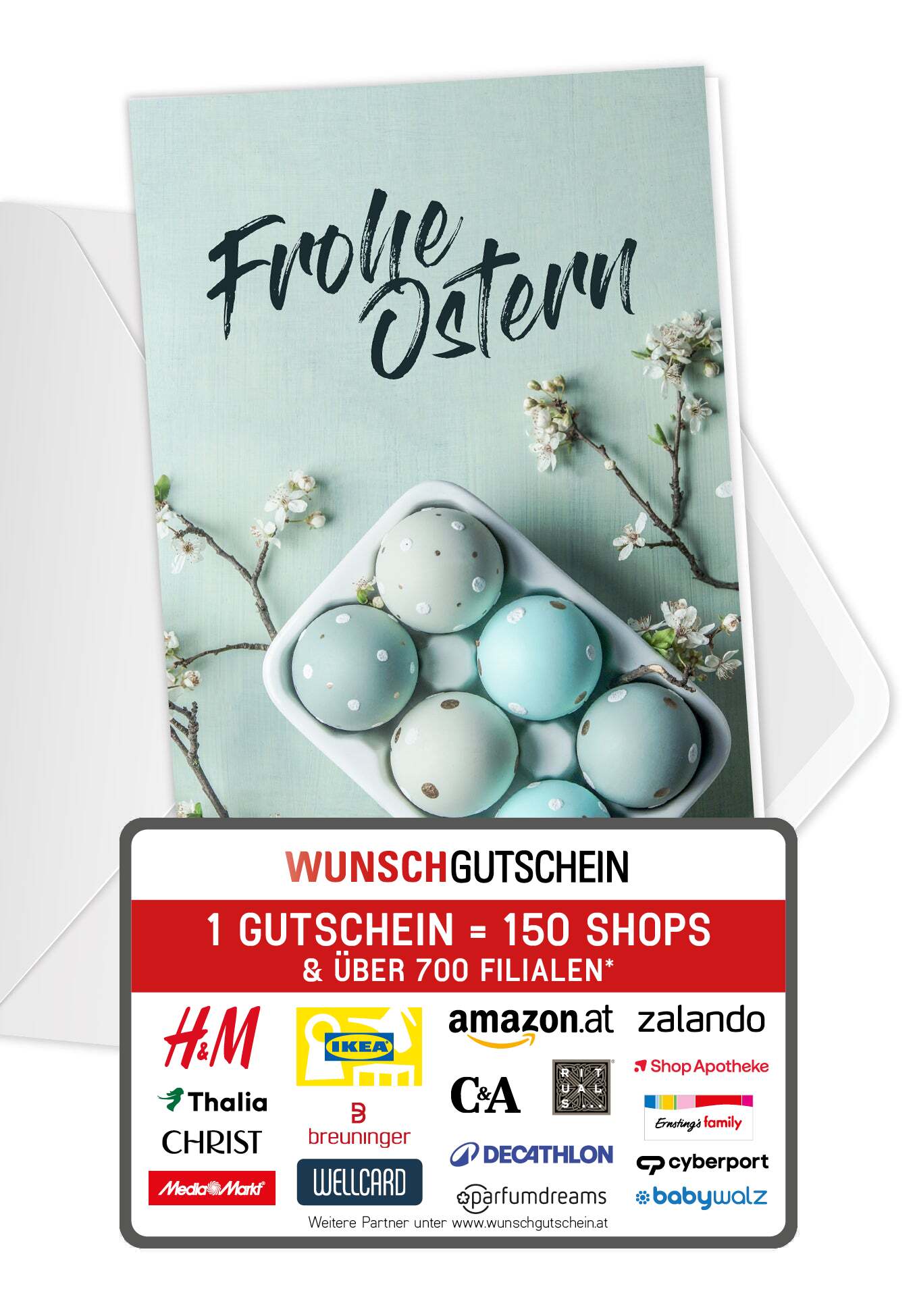 Frohe Ostern - Ostereier Blau