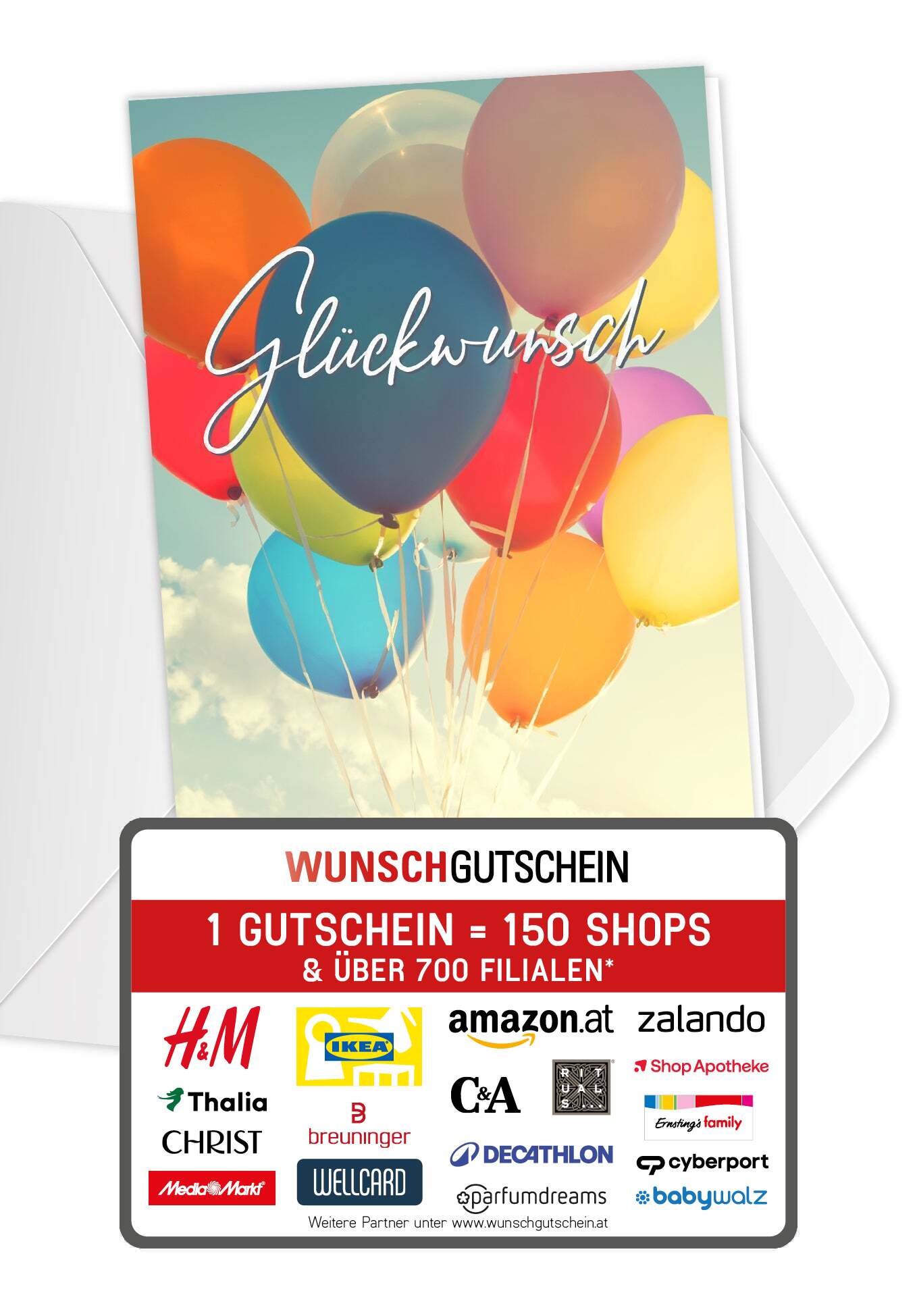 Glückwunsch - Bunte Ballons