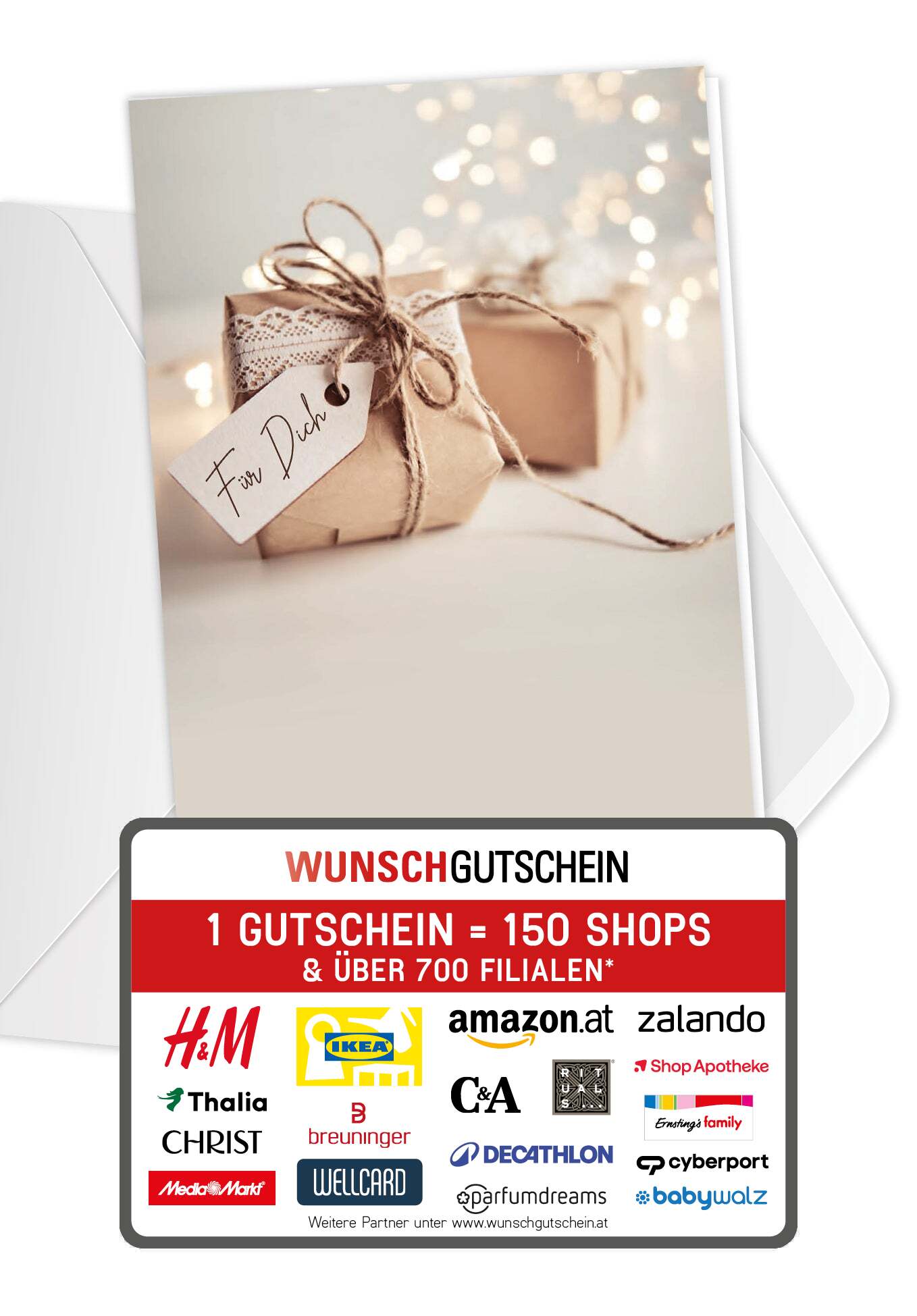 Gutschein zu Weihnachten 100 Einlösepartner* Geschenkidee