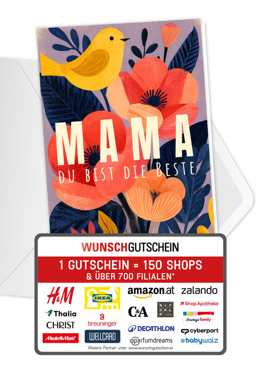 Mama du bist die Beste - Mohnblumen