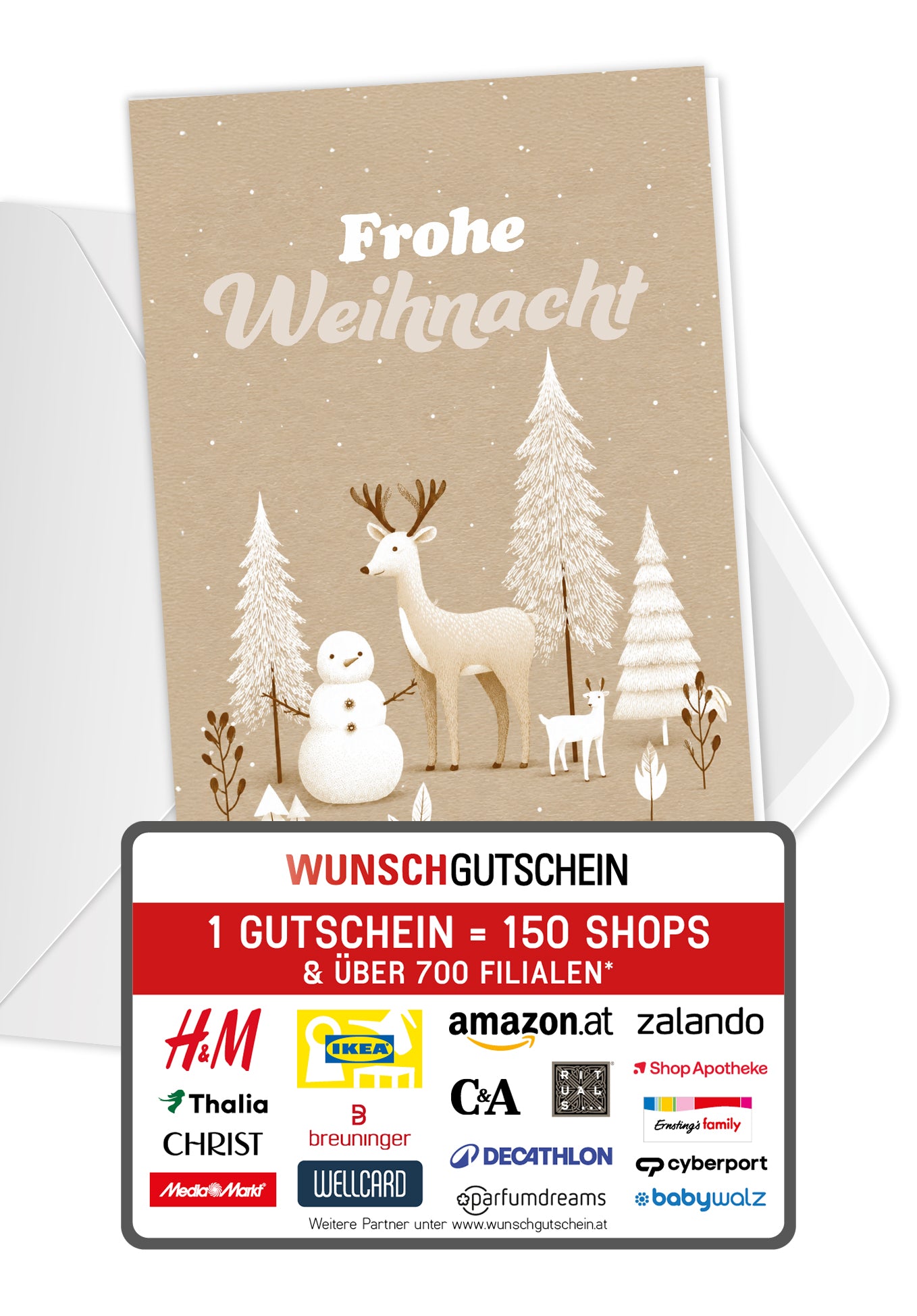 Frohe Weihnacht - Wald Beige