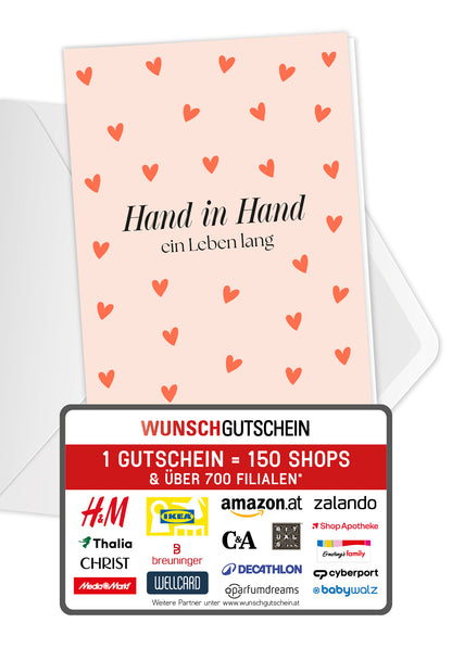 Hand in Hand ein Leben lang - Herzchen