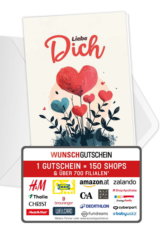 Liebe Dich - Herzblumen