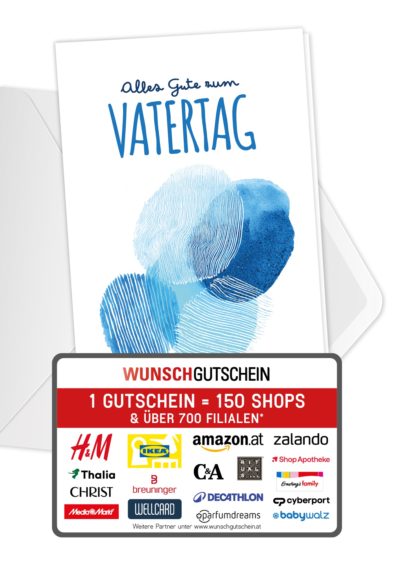 Alles Gute zum Vatertag - Blaue Formen PDF