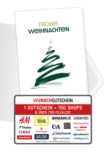 Frohe Weihnachten und ein gutes neues Jahr - Tannenbaum Minimalistisch PDF