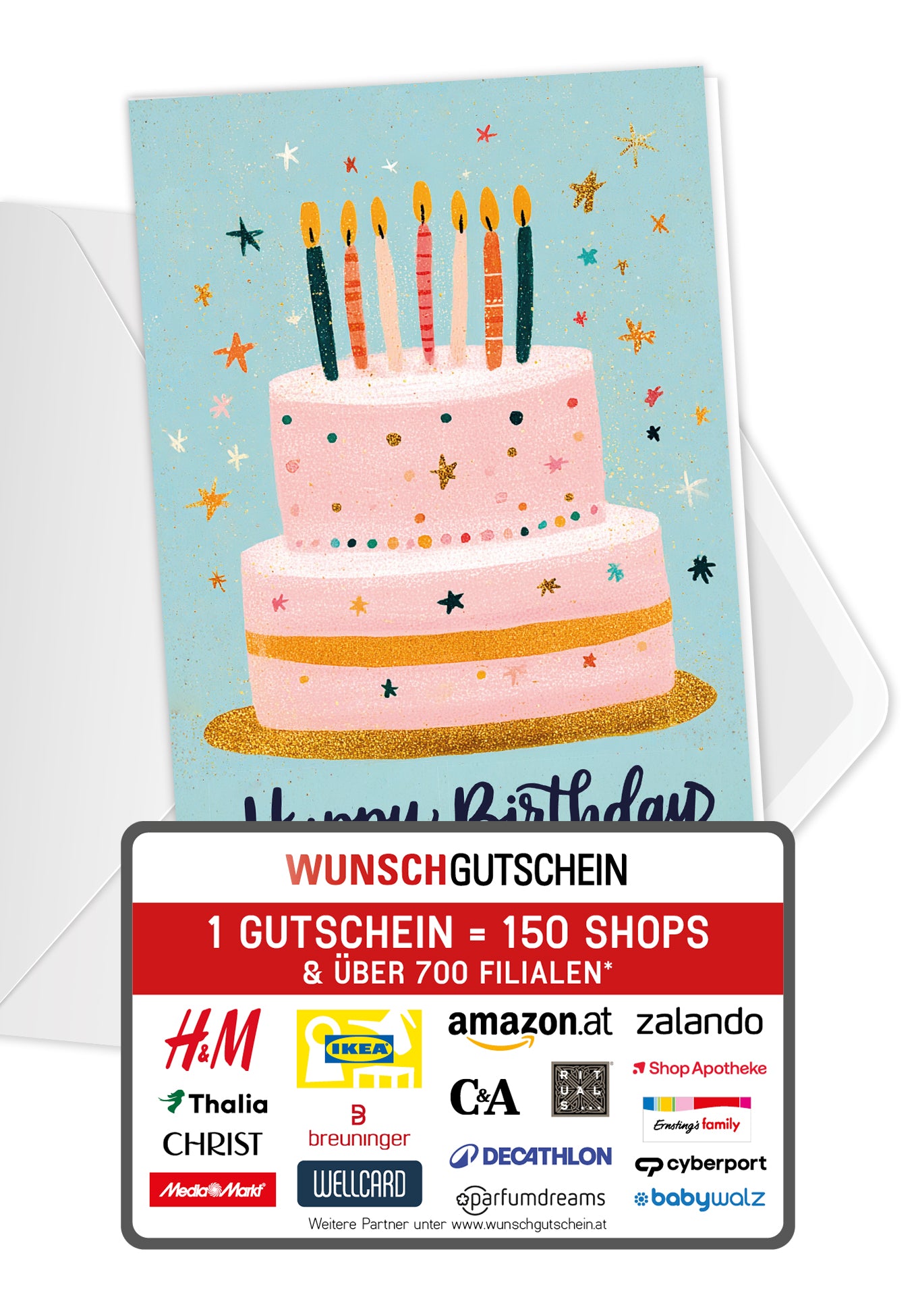 Happy Birthday - Torte Blau Pink PDF