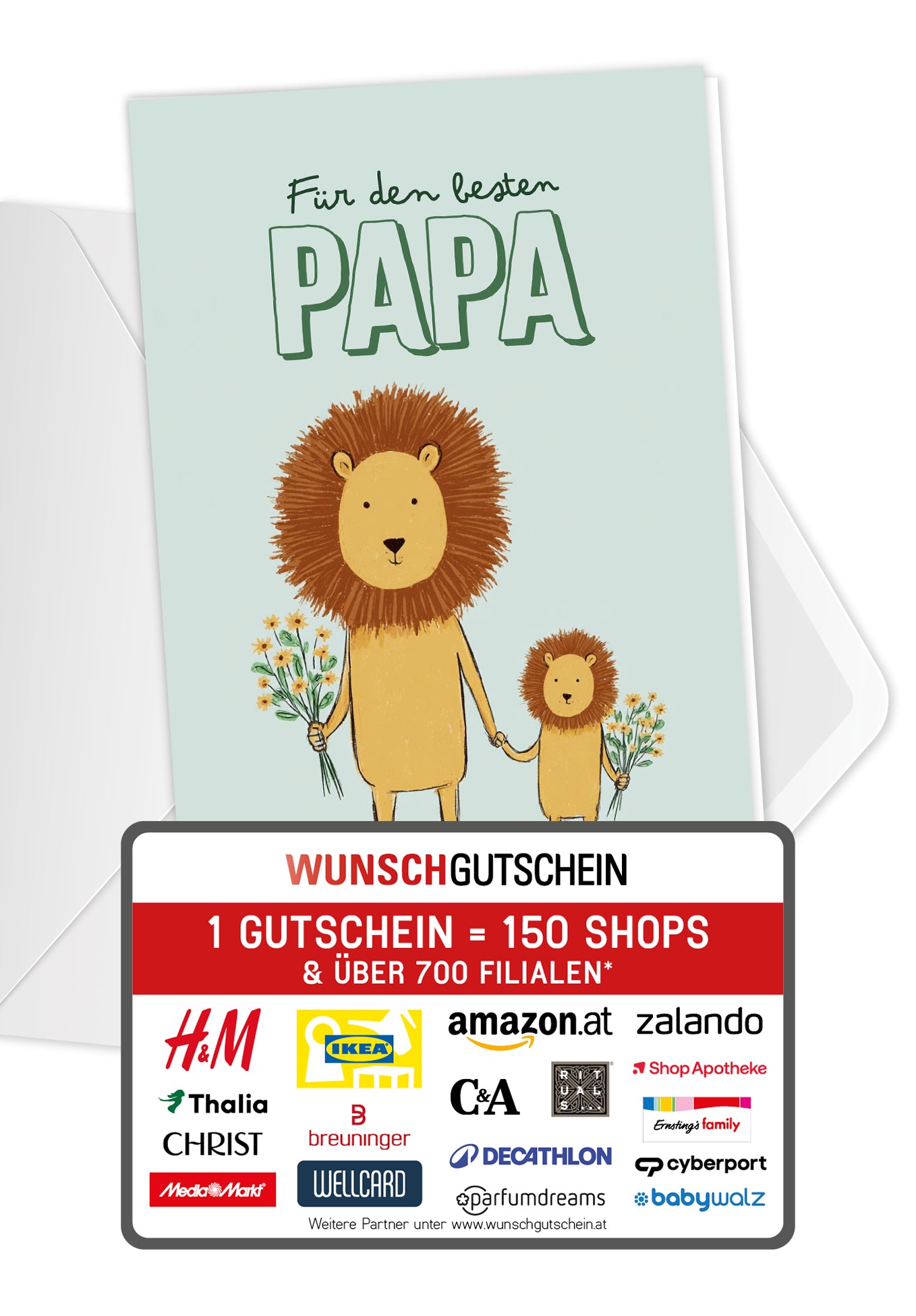 Für den besten Papa - Löwen Grün
