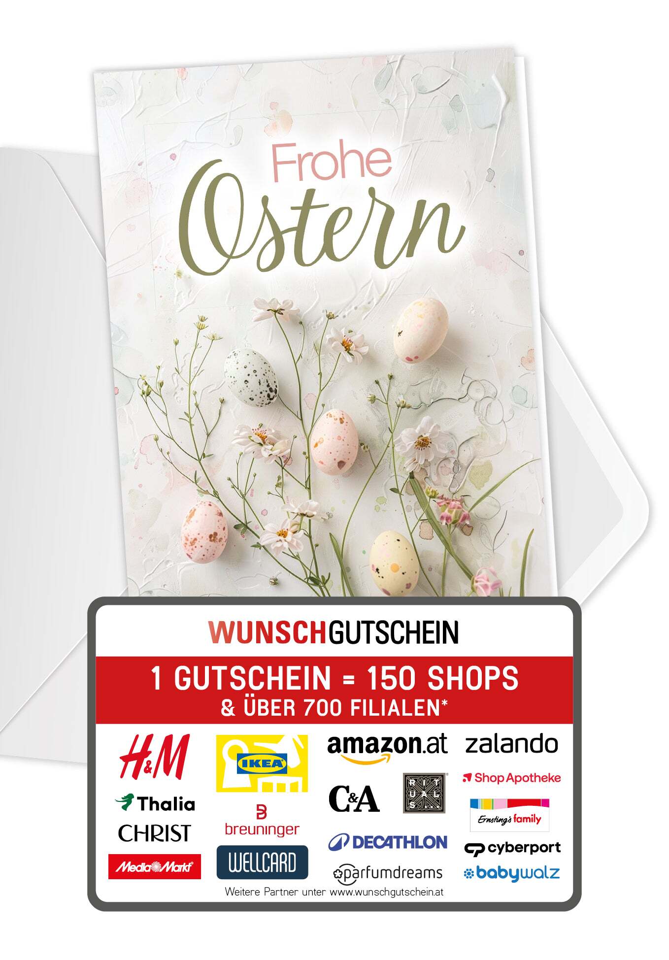 Frohe Ostern - Eier und Blumen Pastel