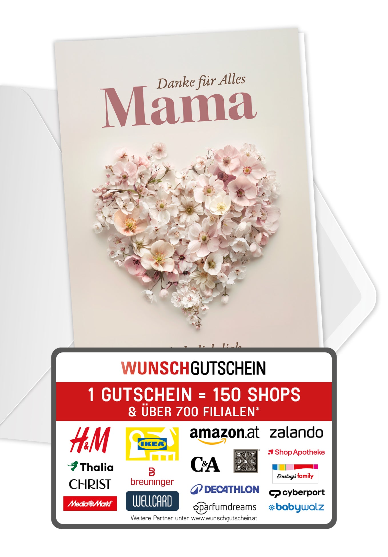 Danke für Alles Mama - Blumenherz