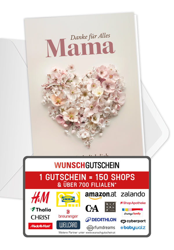 Danke für Alles Mama - Blumenherz