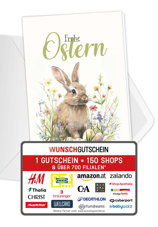 Frohe Ostern - Hase im Grass